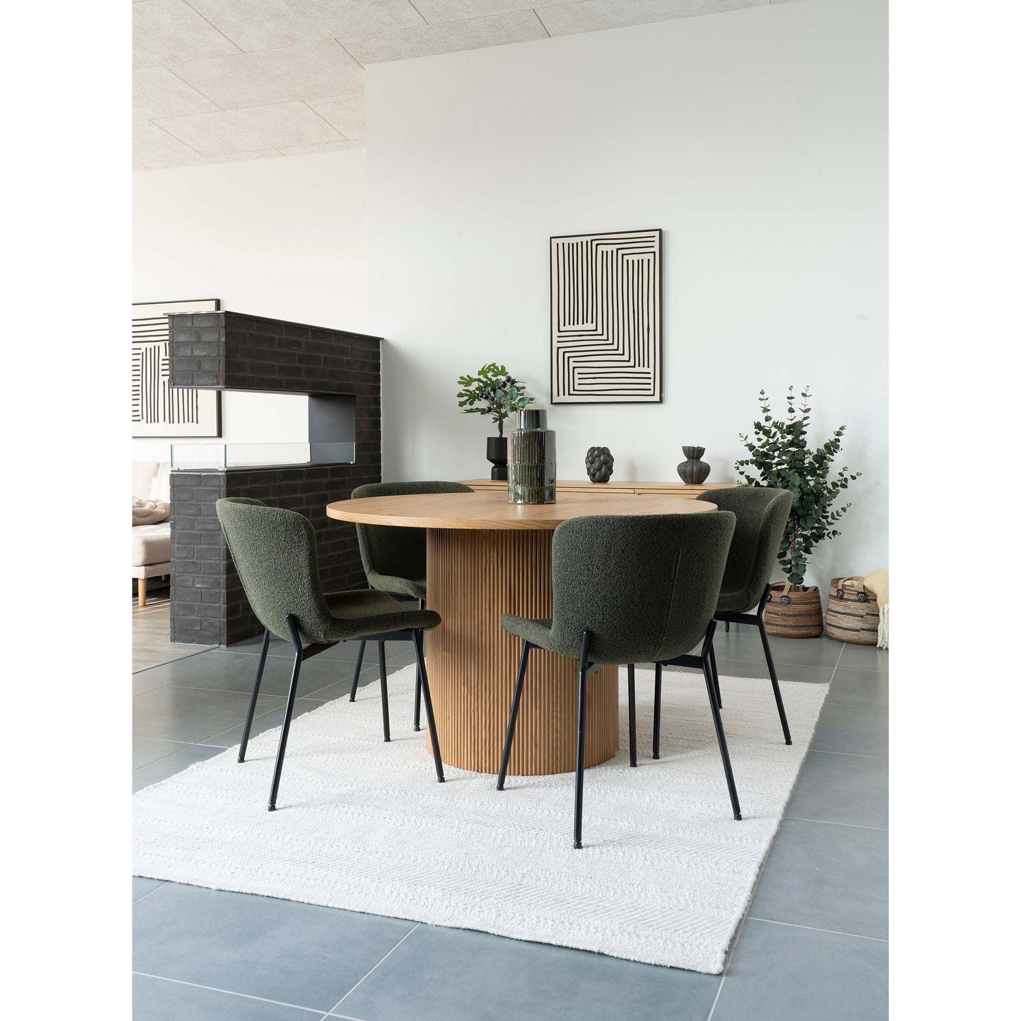 Maceda Esszimmerstuhl 2er Set – Bouclé-Stuhl, 59 × 48 × 83 cm - Set aus 2 Stühlen