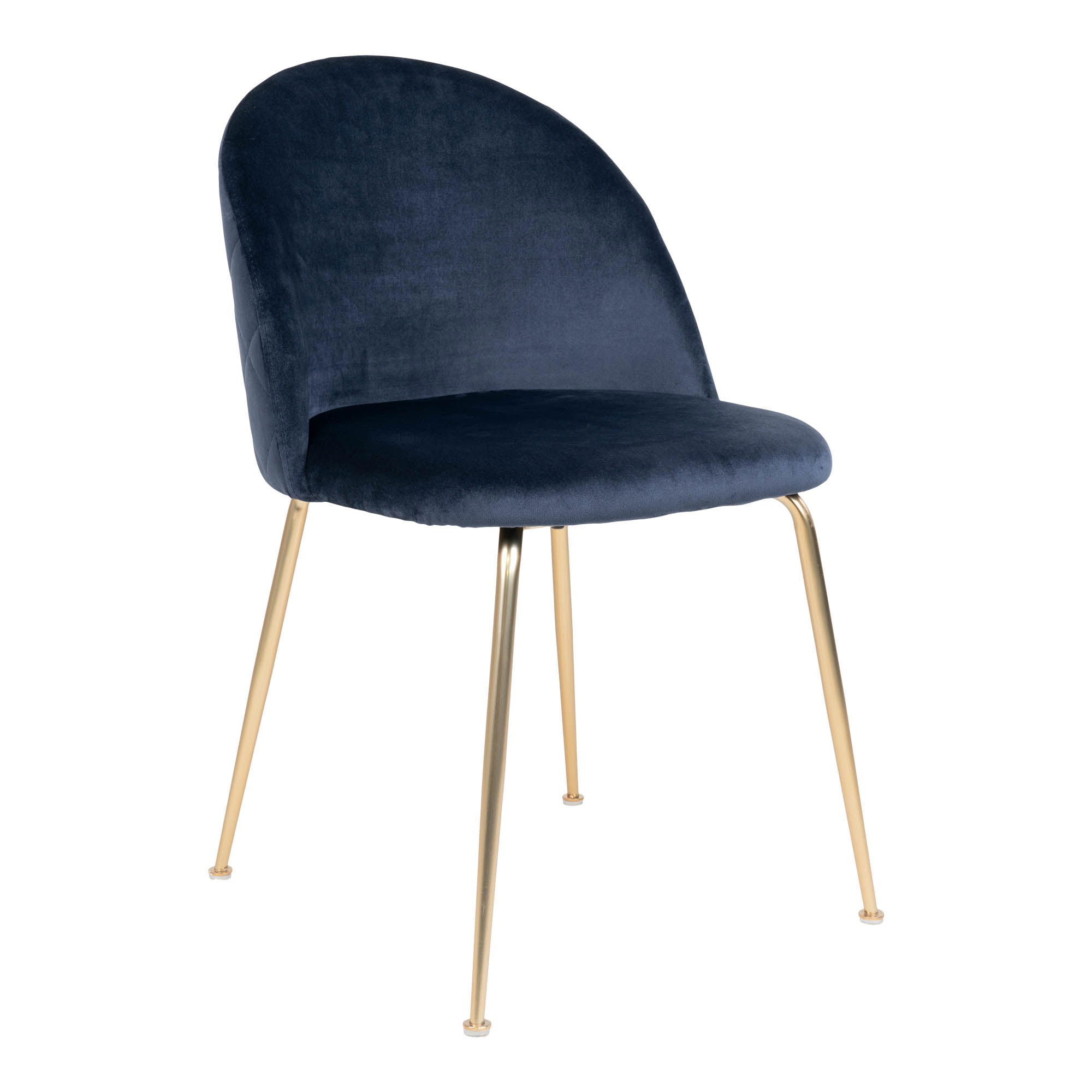 Geneve Esszimmerstuhl 2er Set – Polsterstuhl mit Samtbezug, 51×56×76 cm