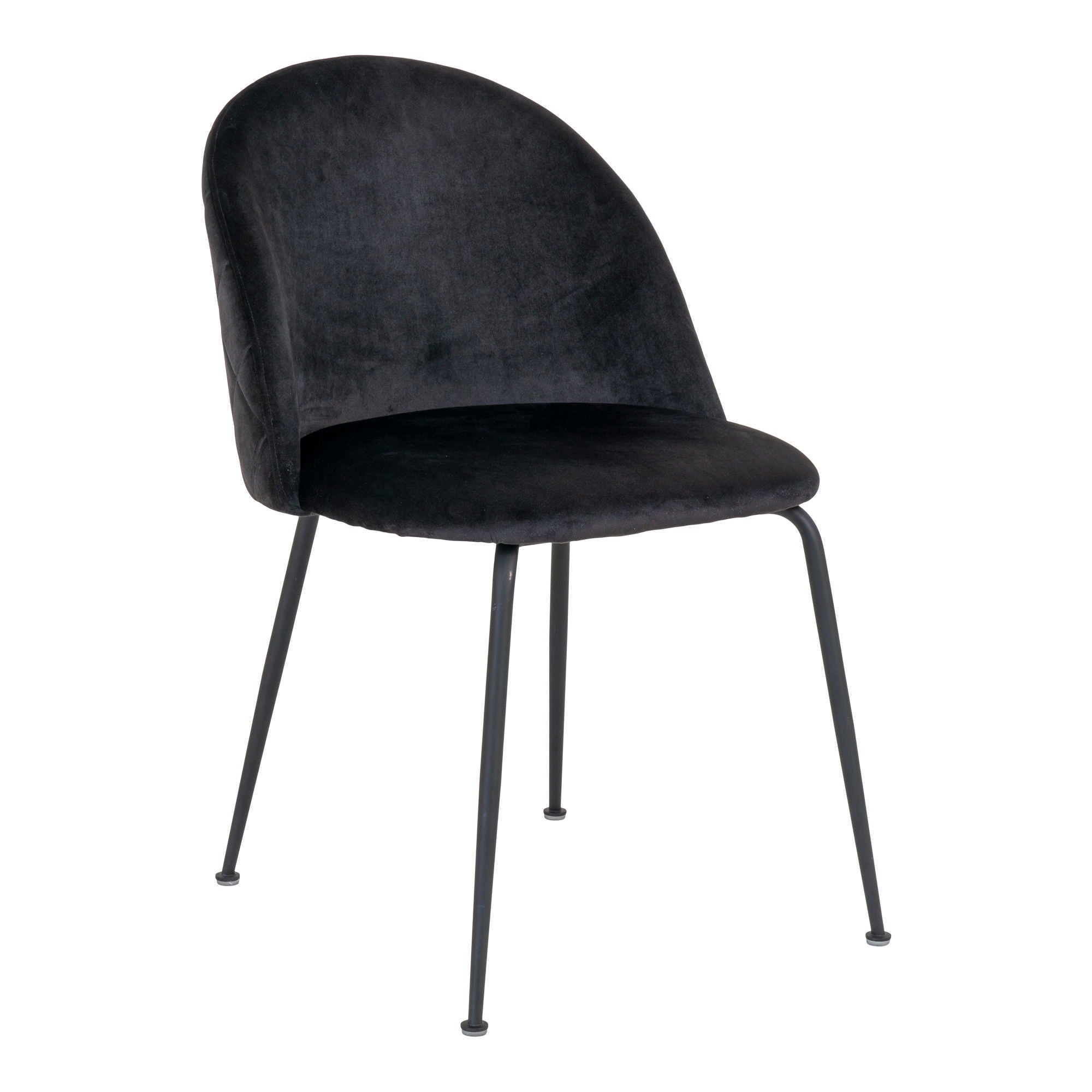 Geneve Esszimmerstuhl 2er Set – Polsterstuhl mit Samtbezug, 51×56×76 cm