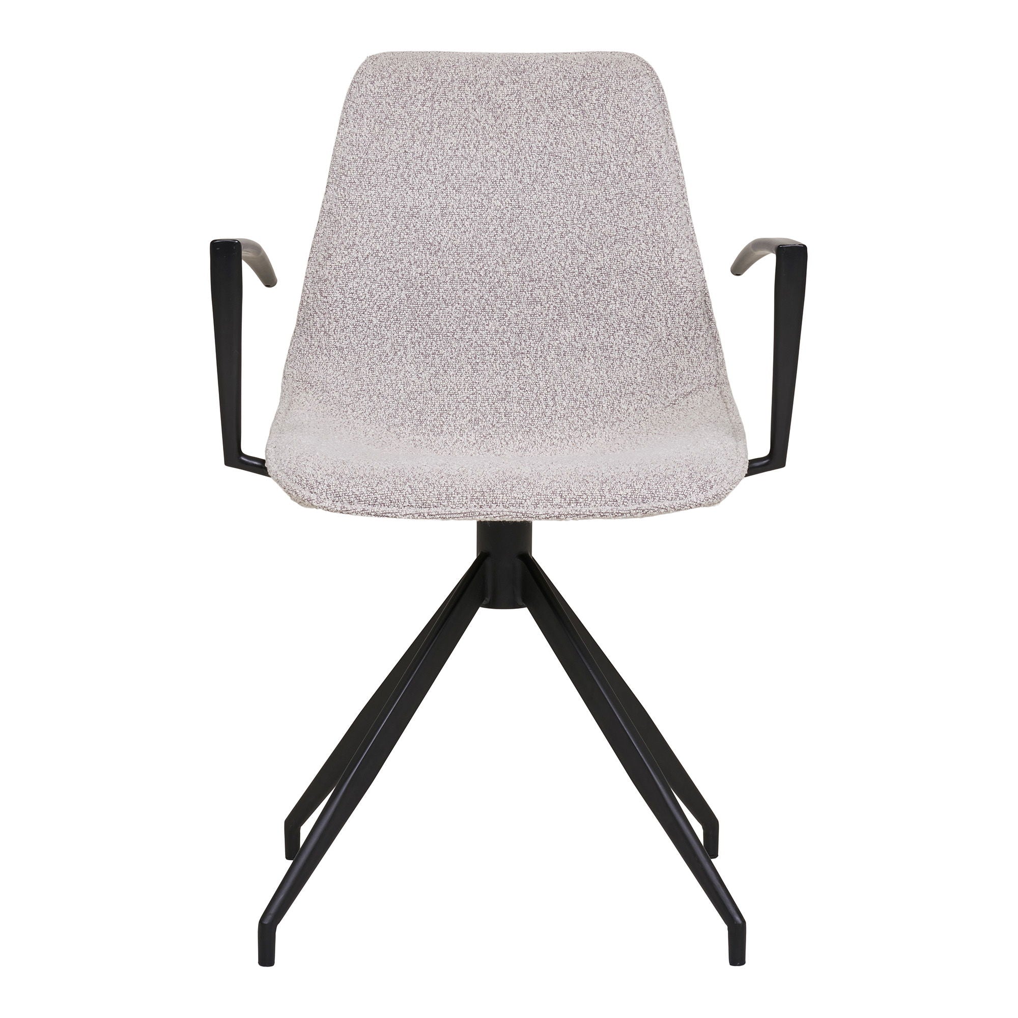Monaco Esszimmerstuhl 2er Set – Drehstuhl aus Bouclé, 56x48x86 cm