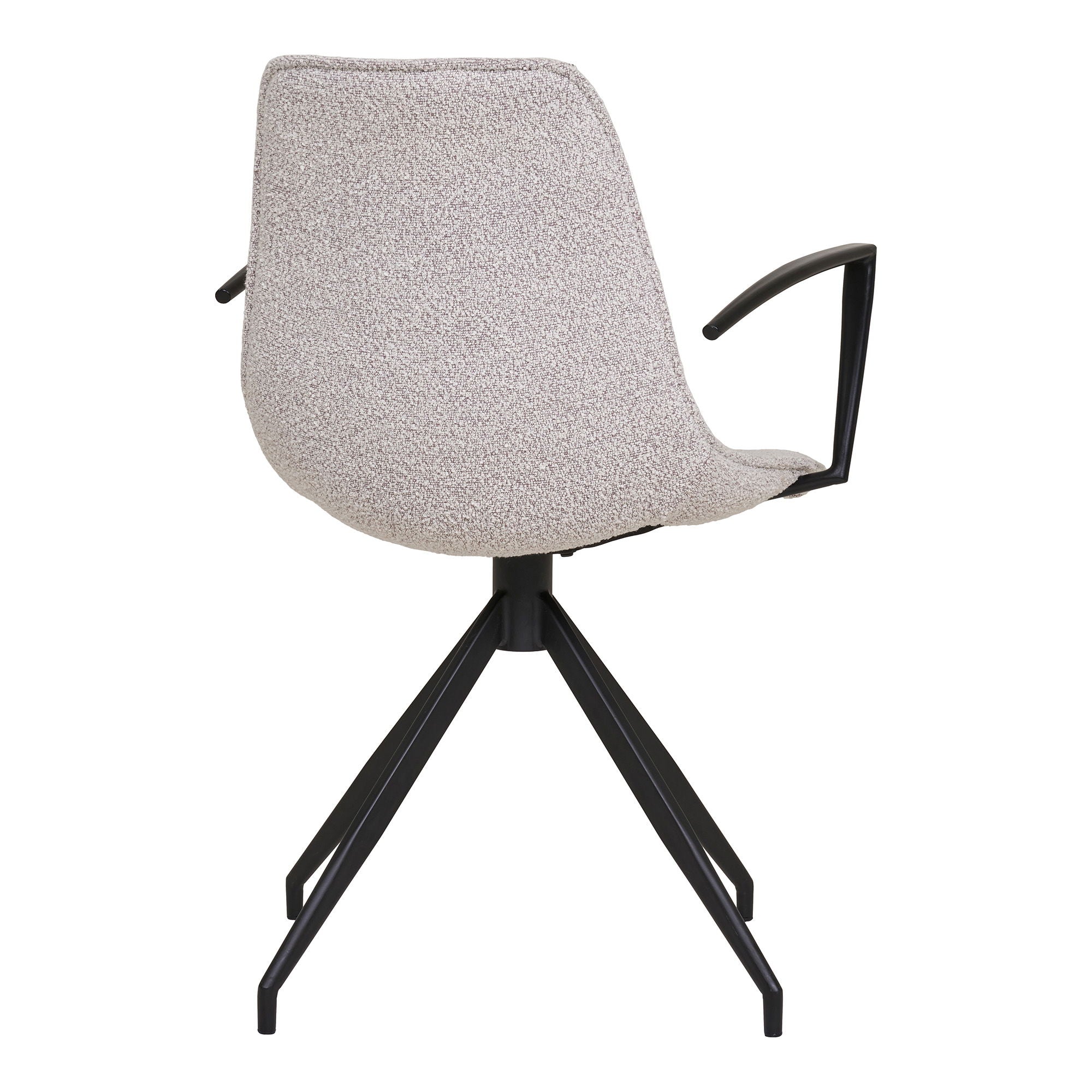 Monaco Esszimmerstuhl 2er Set – Drehstuhl aus Bouclé, 56x48x86 cm