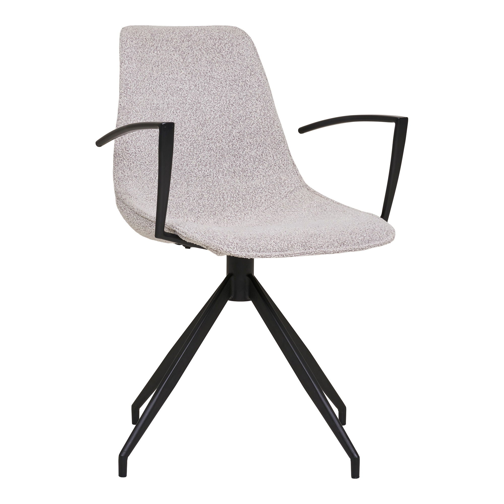 Monaco Esszimmerstuhl 2er Set – Drehstuhl aus Bouclé, 56x48x86 cm