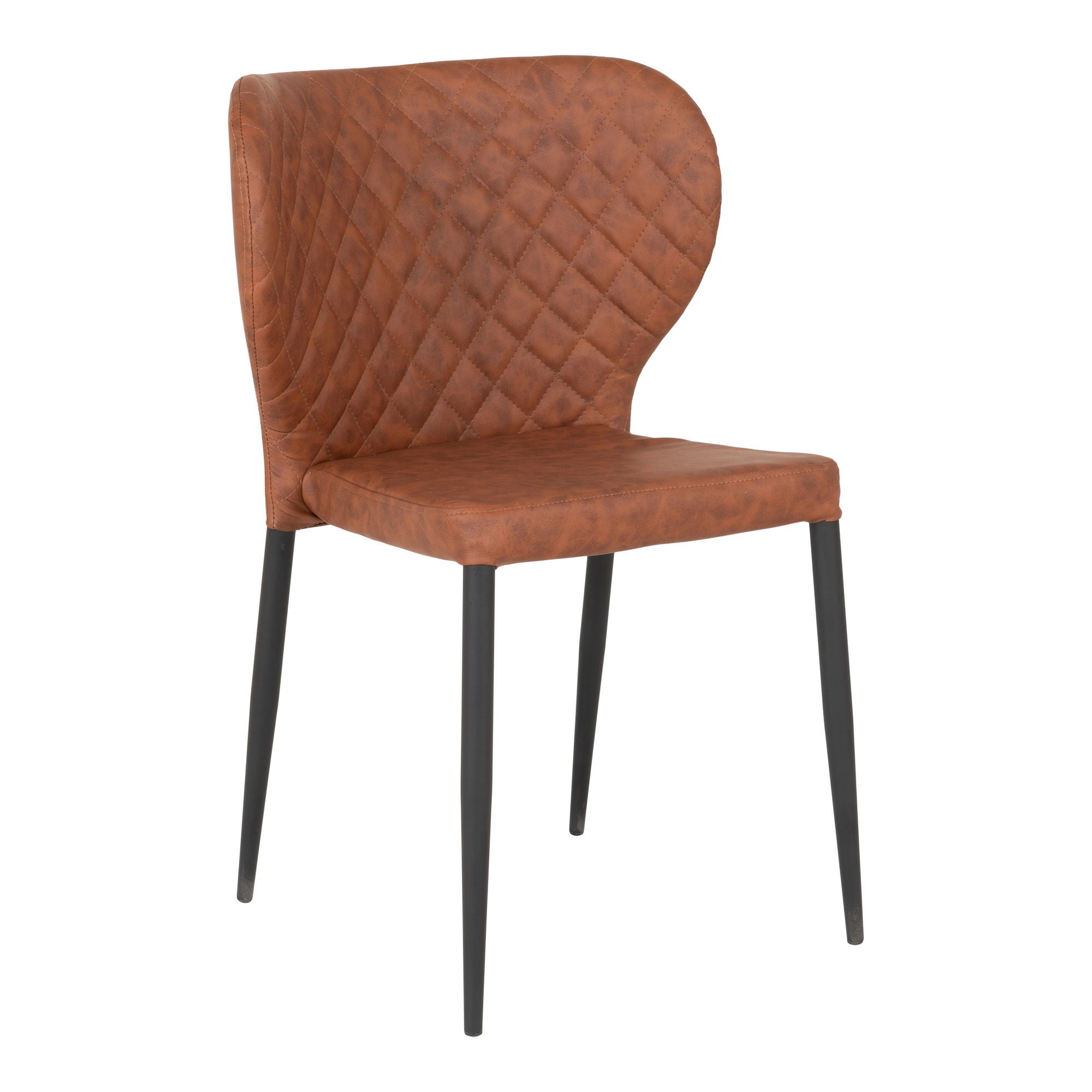 Pisa Esszimmerstuhl 2er Set – moderner Stuhl mit PU-Lederbezug, 52x54x83 cm