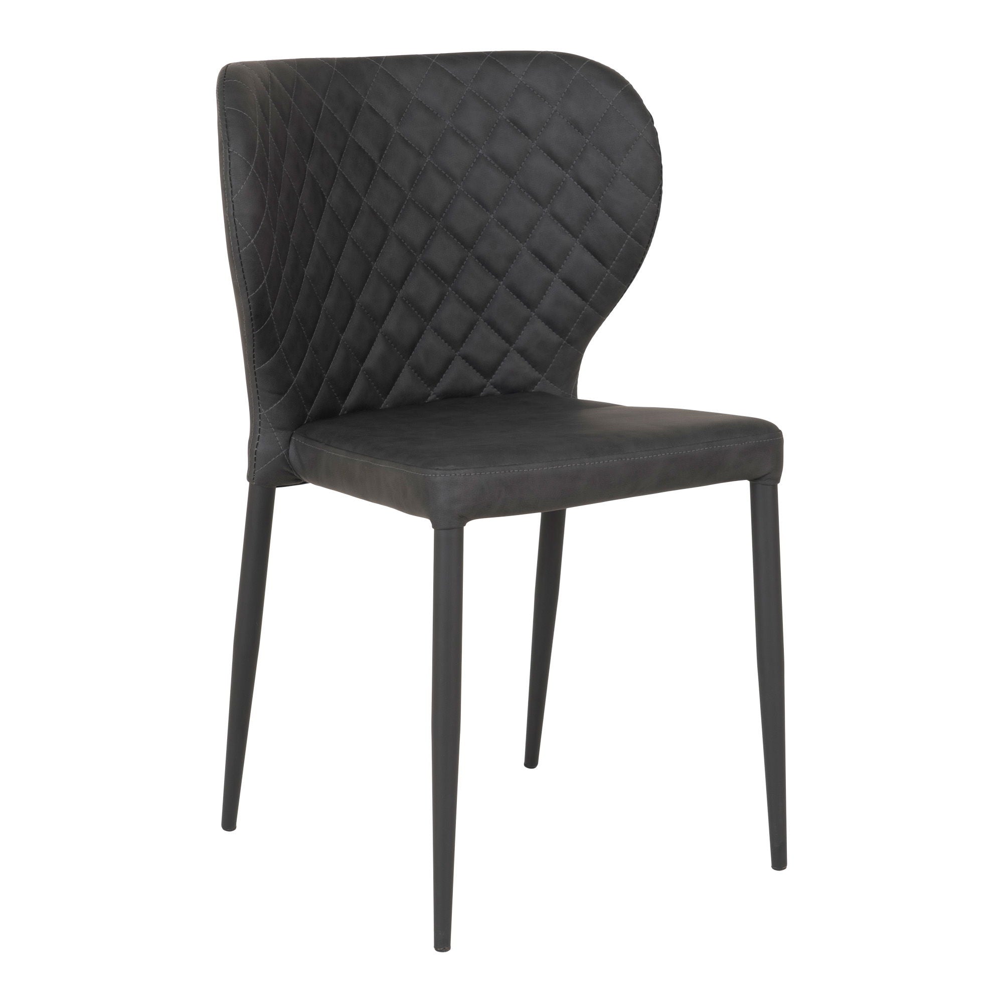 Pisa Esszimmerstuhl 2er Set – moderner Stuhl mit PU-Lederbezug, 52x54x83 cm
