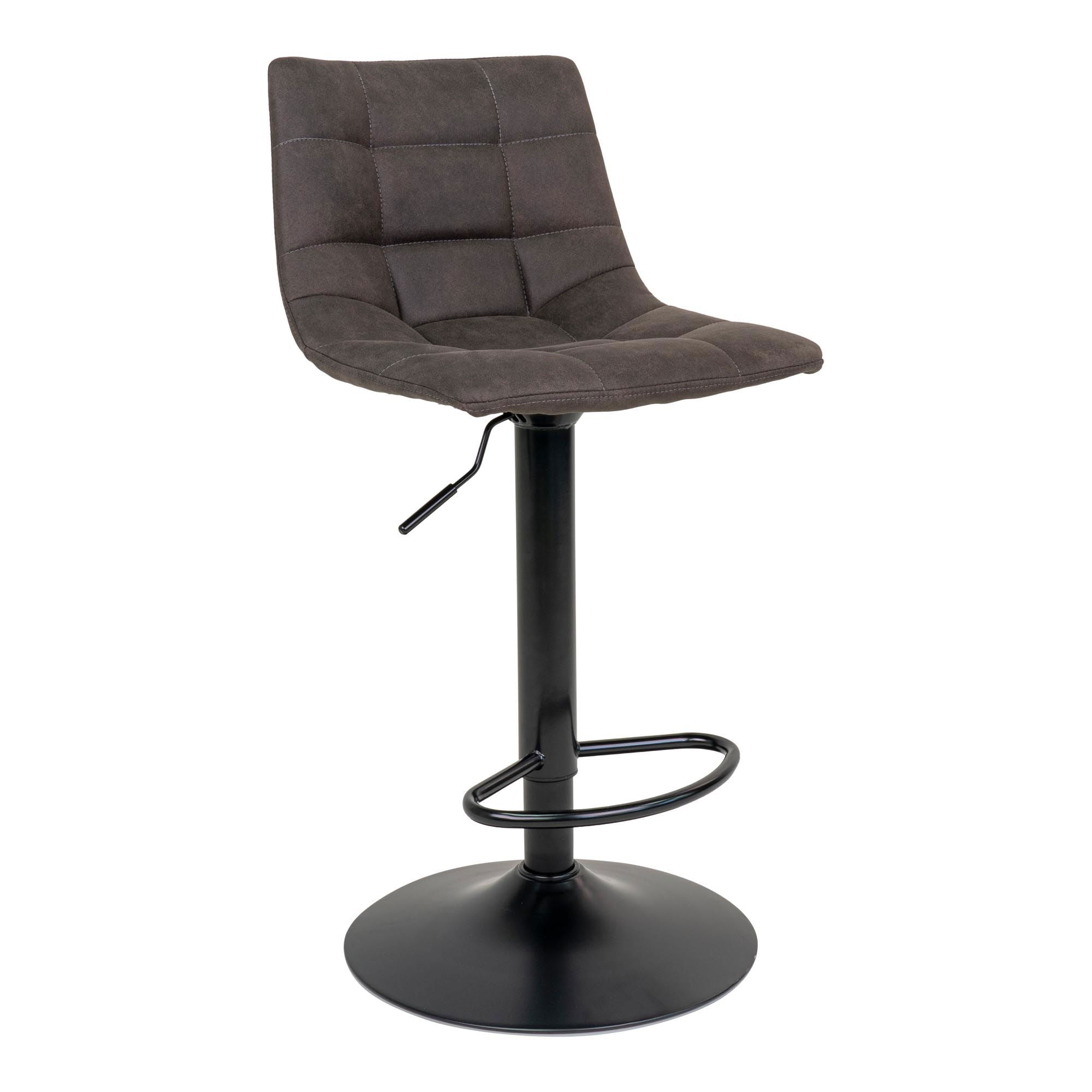 Middelfart Barhocker 2er Set – mit Samtbezug, höhenverstellbar, 45x43x88–108 cm