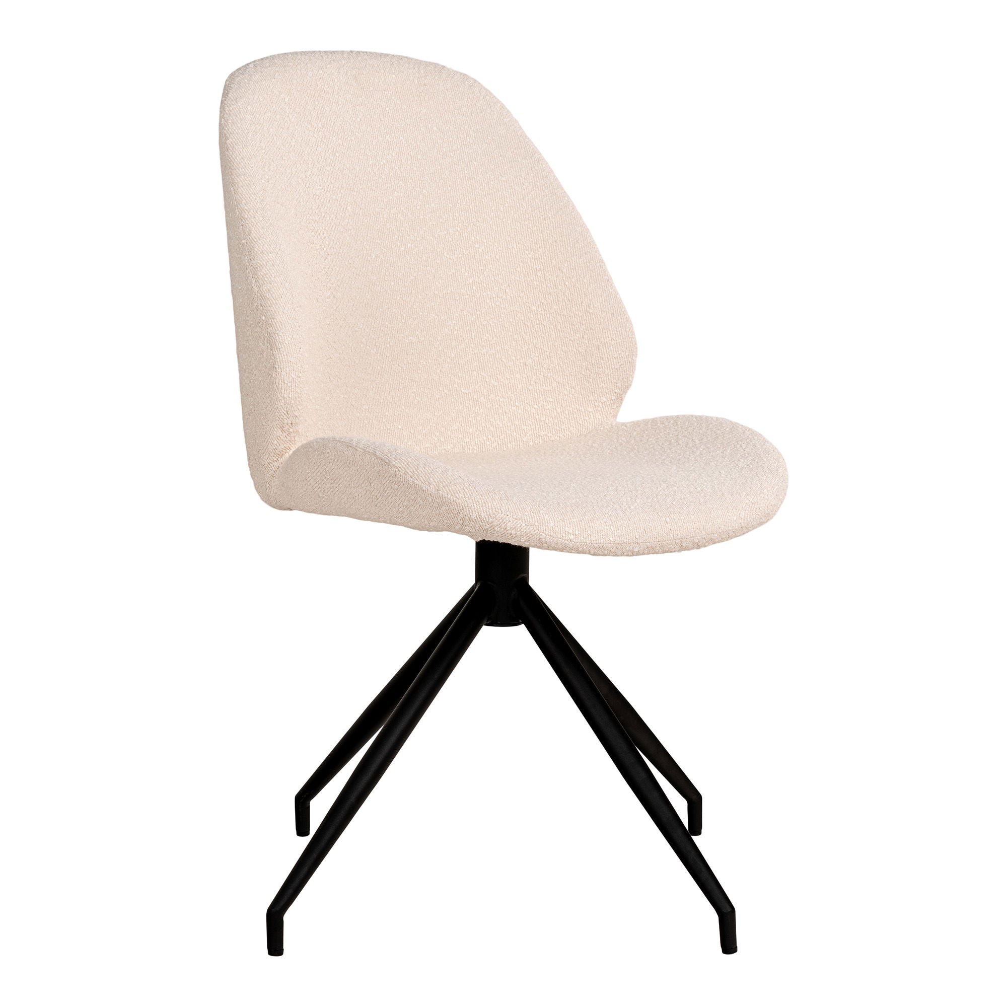 Monte Carlo Esszimmerstuhl 2er Set – Drehbarer Bouclé-Stuhl, 50×60×88 cm