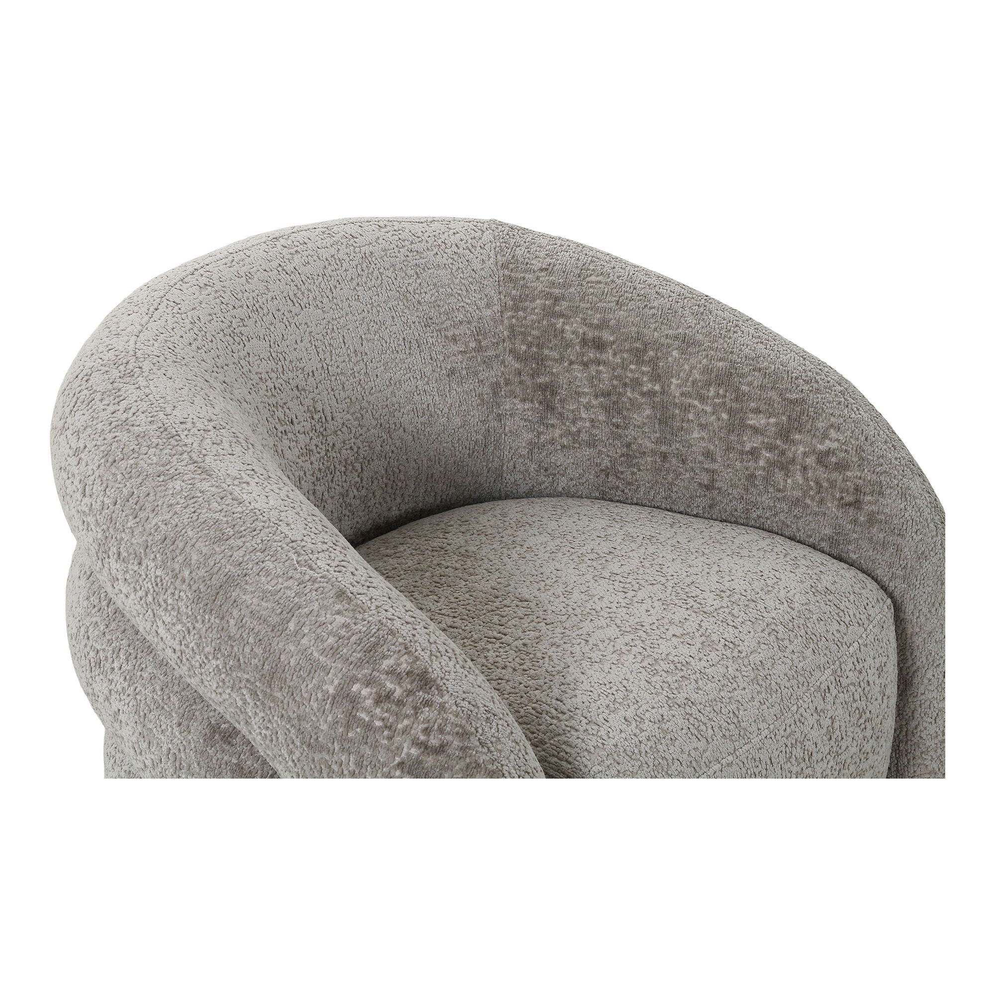 Valletta – Loungesessel mit Drehfunktion, natur, skulptural gepolstert, 93 × 83 × 70 cm