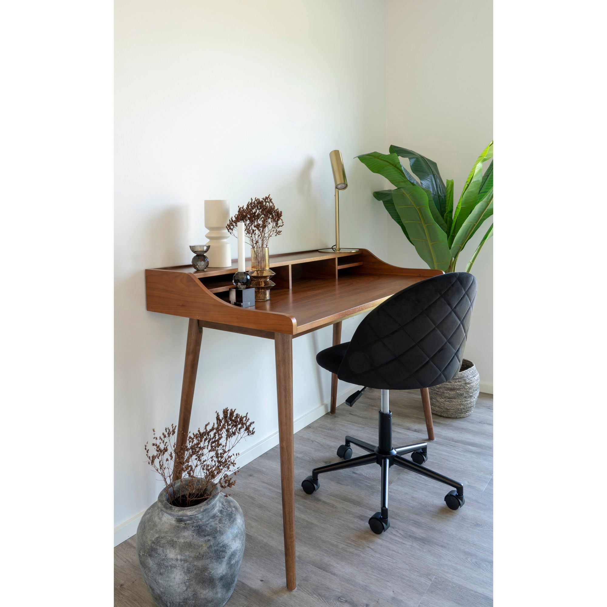 Geneve – Bürostuhl aus Samt, schwarz, HN1207