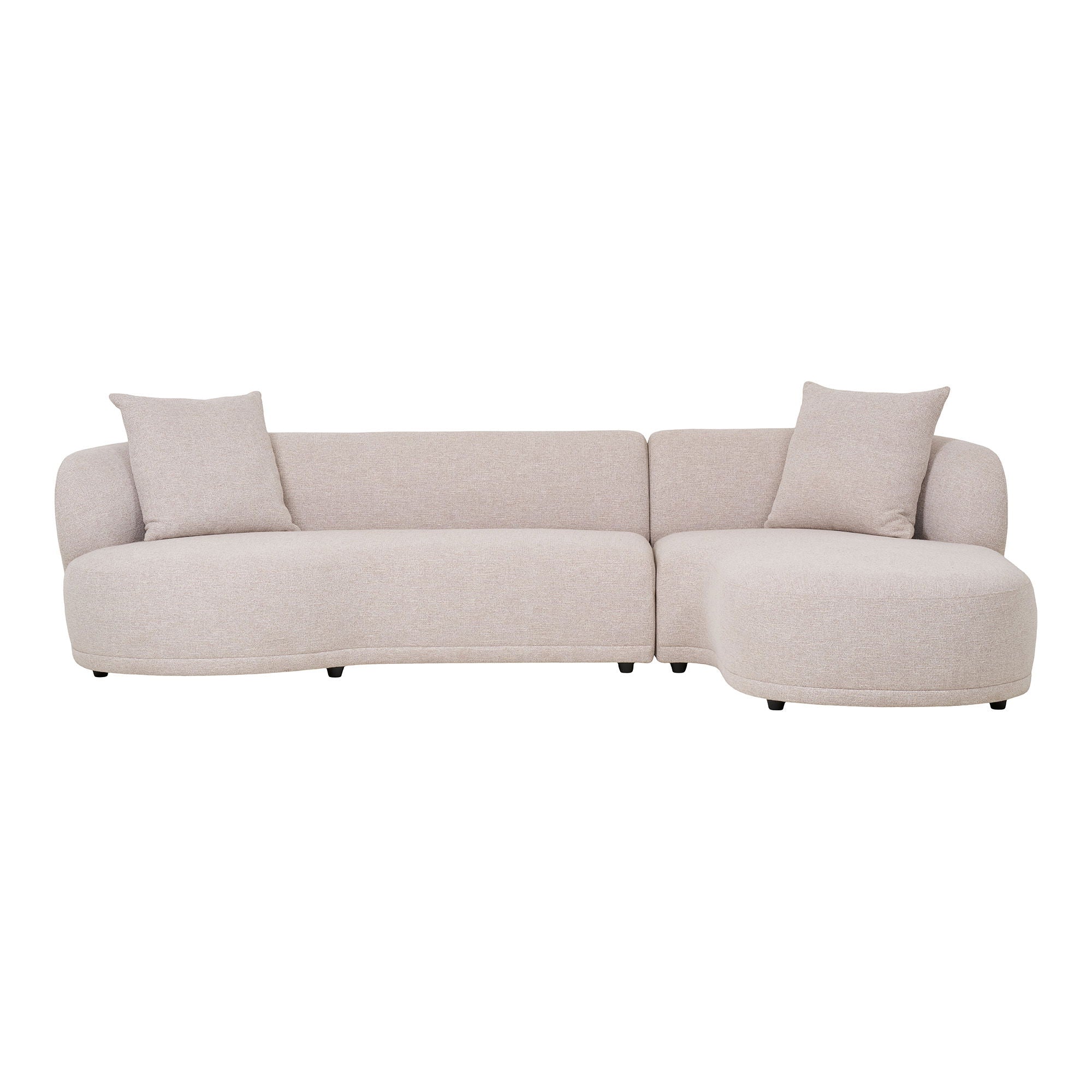 Kingston – Ecksofa mit 2 Kissen, rechtsseitig, 90/175 × 294 × 69 cm