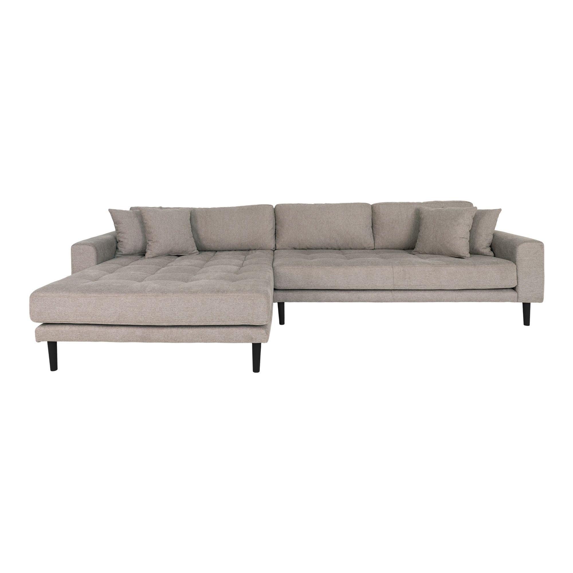 Lido – Ecksofa mit Recamiere, linksbündig, meliert, 170–92 × 290 × 76 cm