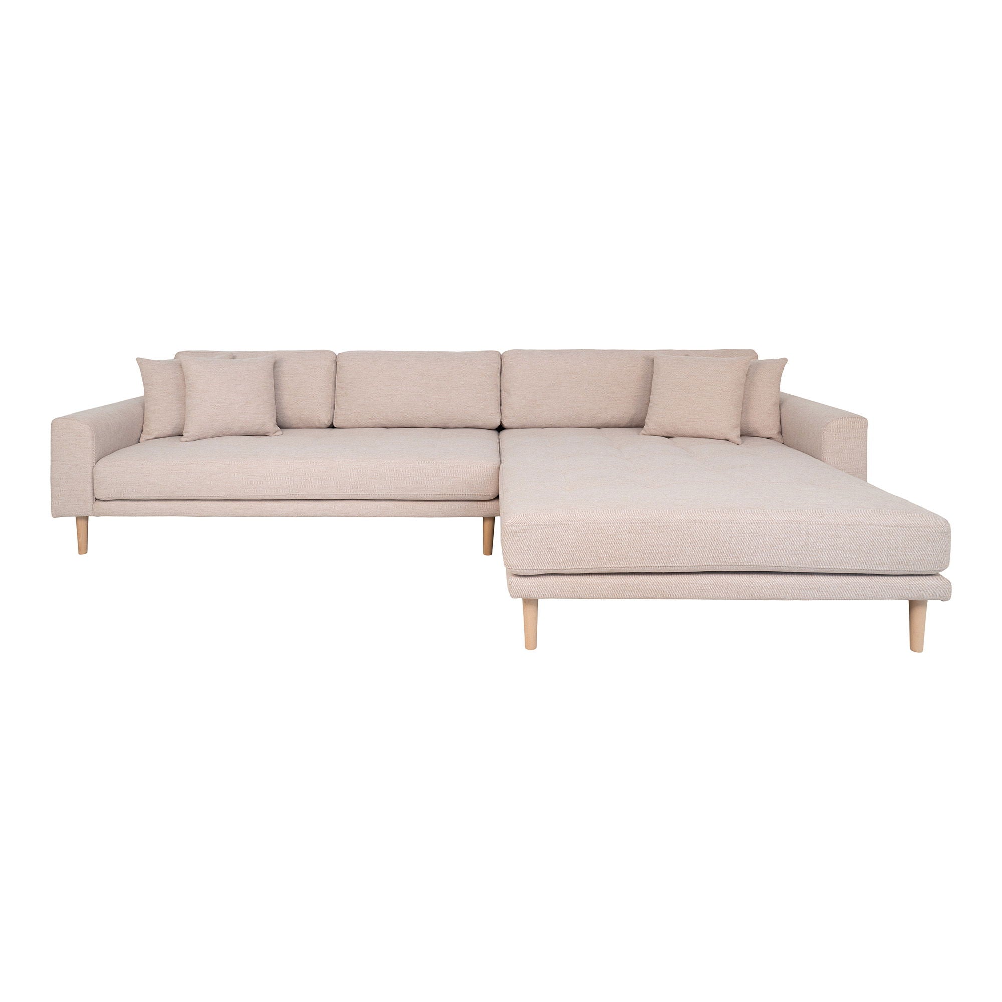 Lido – Ecksofa mit Recamiere, rechtsbündig, meliert, 170–92 × 290 × 76 cm