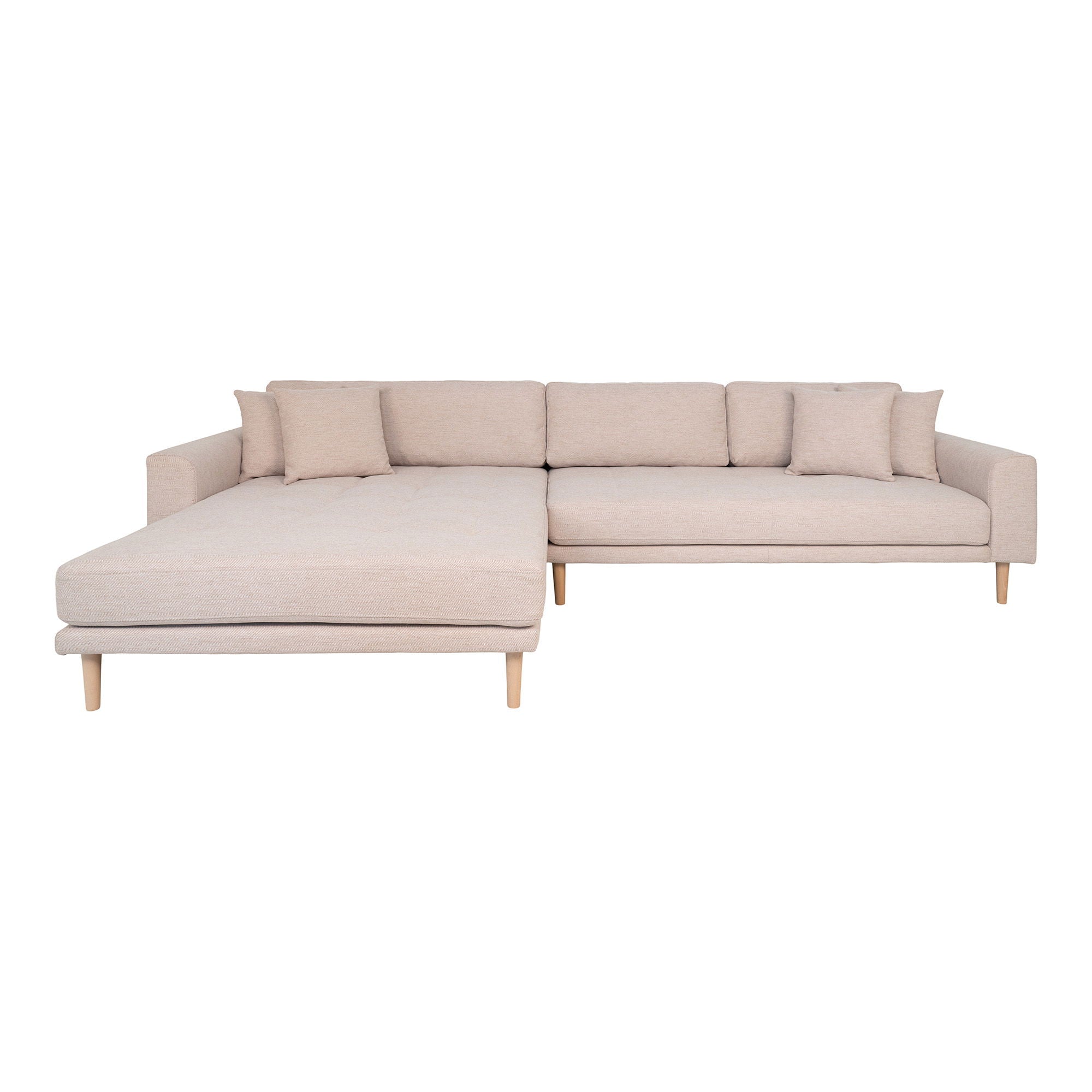 Lido – Ecksofa mit Recamiere, linksbündig, meliert, 170–92 × 290 × 76 cm