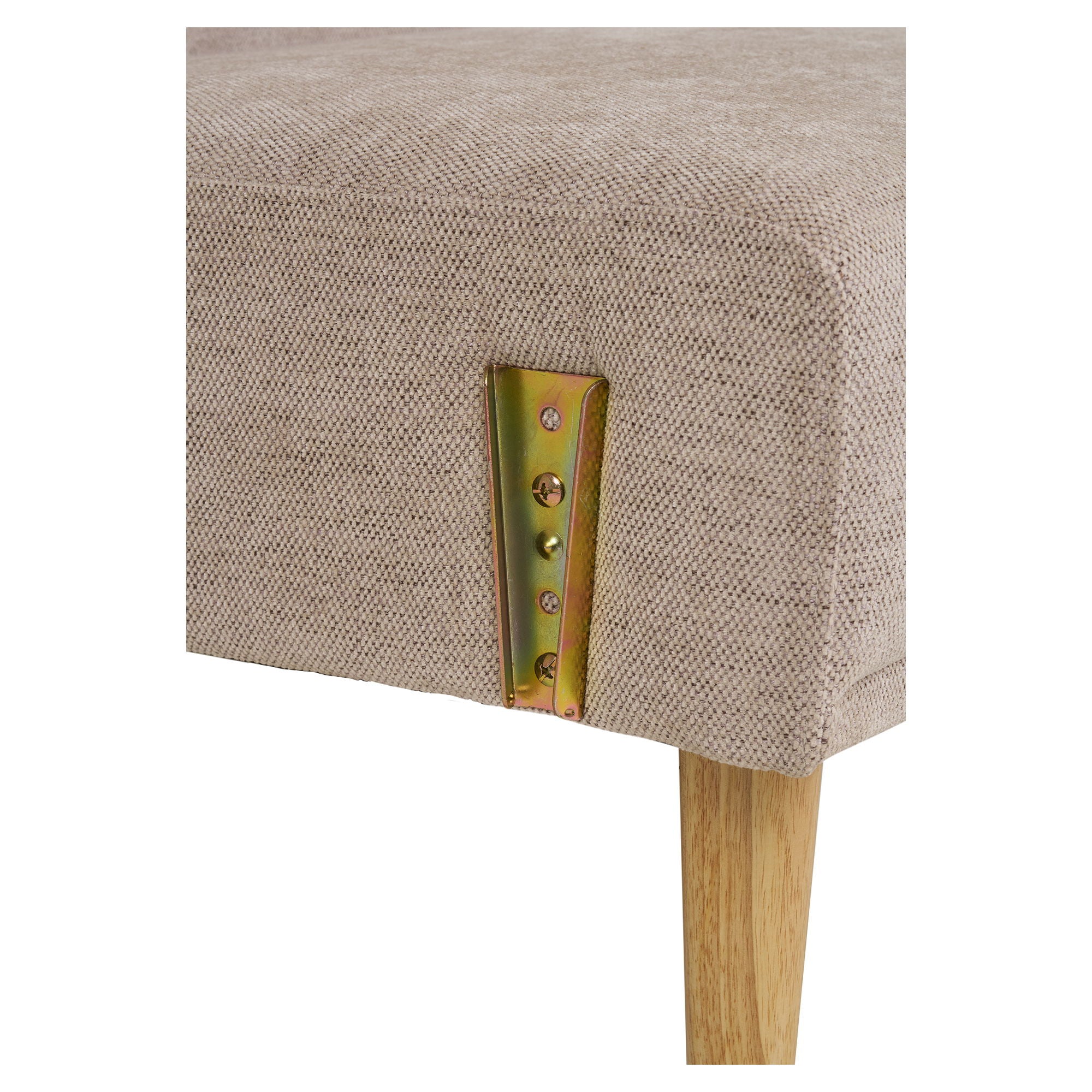 Kells – Schlafsofa, dark sand, natürliche Holzbeine, 208 × 78–102 × 78 cm