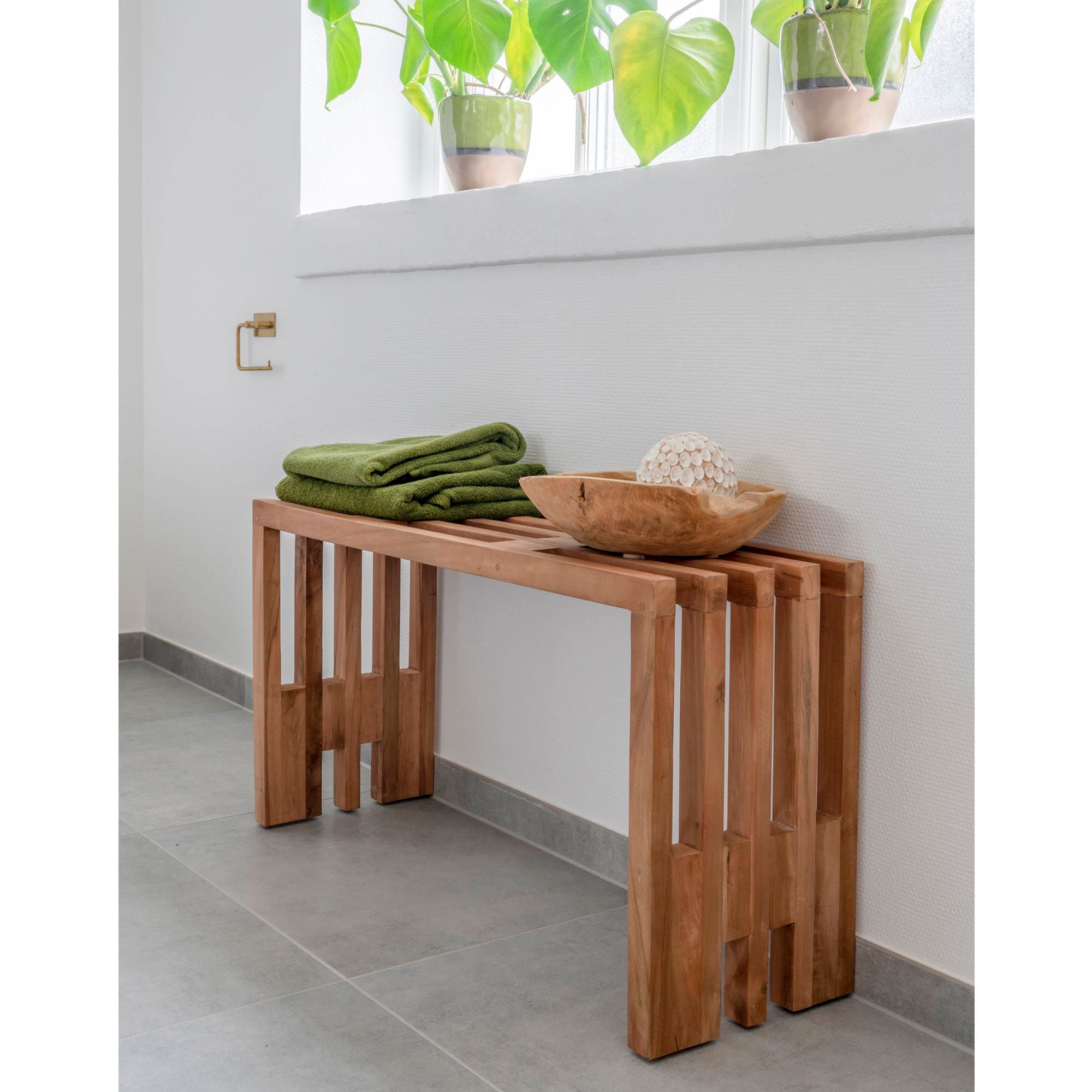 Benidorm – Sitzbank, Teakholz, naturfarben