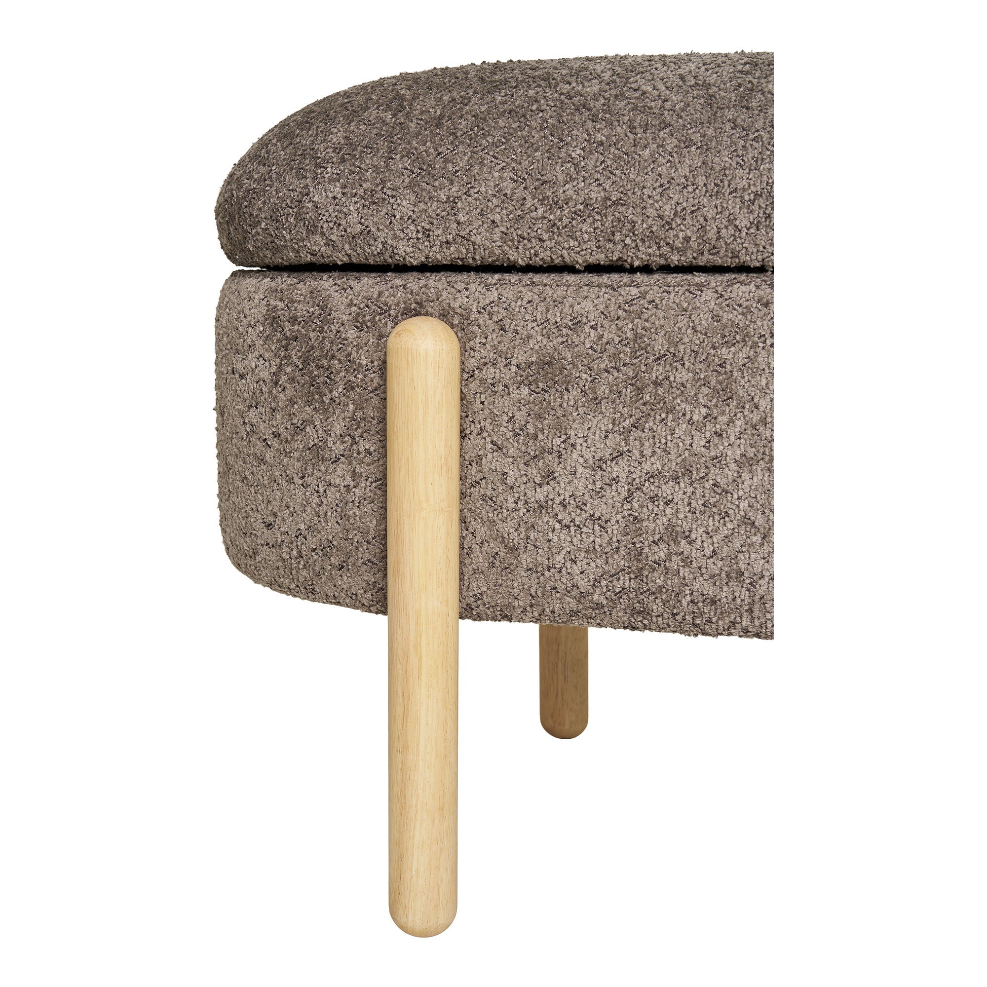 Branca – Sitzbank mit Stauraum, Braun/Natur, 98×41×48 cm