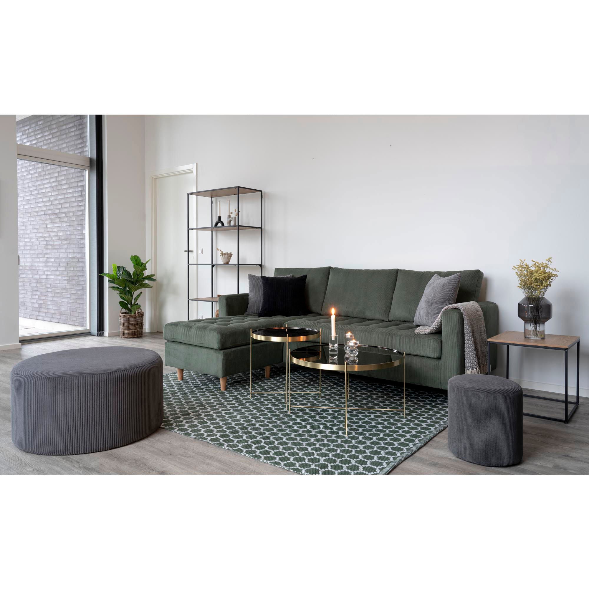 Venezia – Couchtisch, Glas & Stahlgestell Ø48×48 cm
