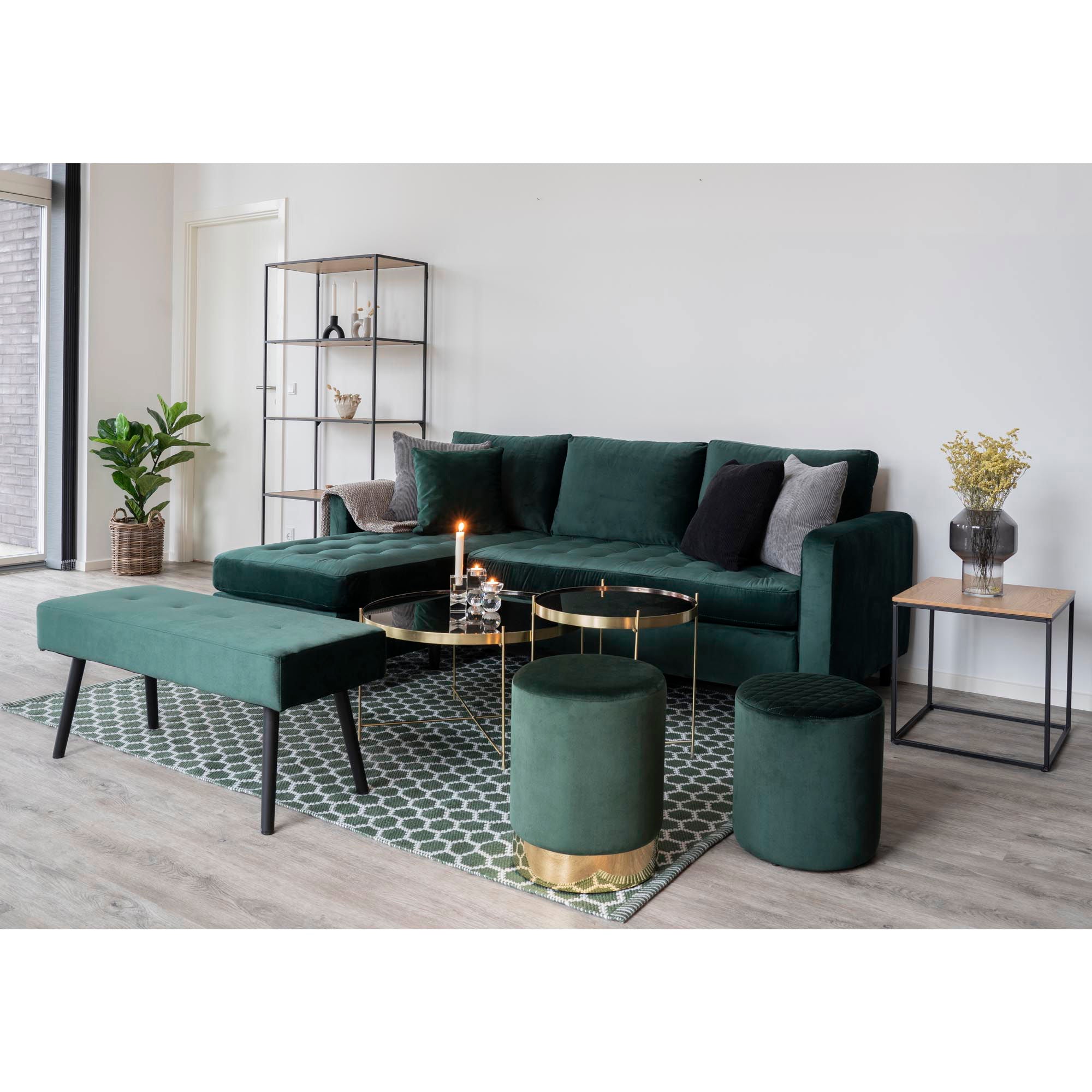 Venezia – Couchtisch, Glas & Stahlgestell Ø48×48 cm