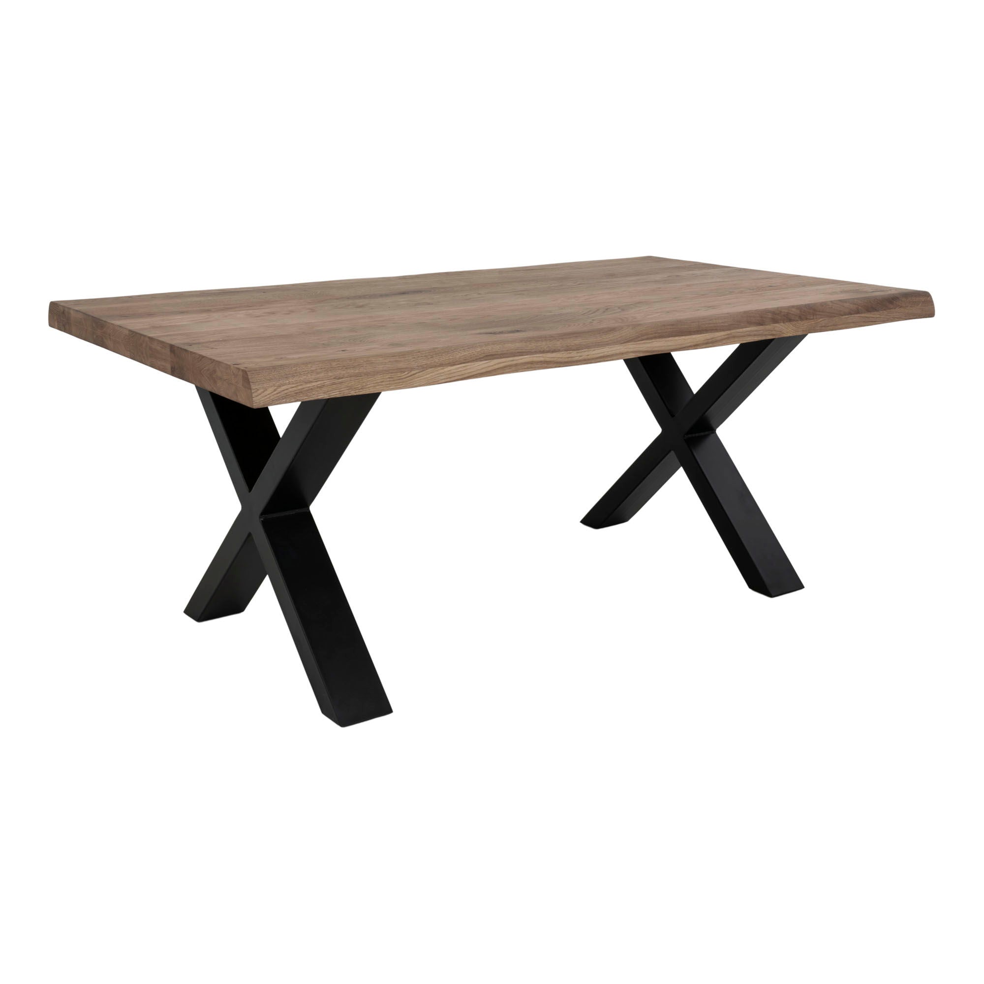 Toulon – Couchtisch mit Baumkante, Eiche geölt, 70×120×50 cm