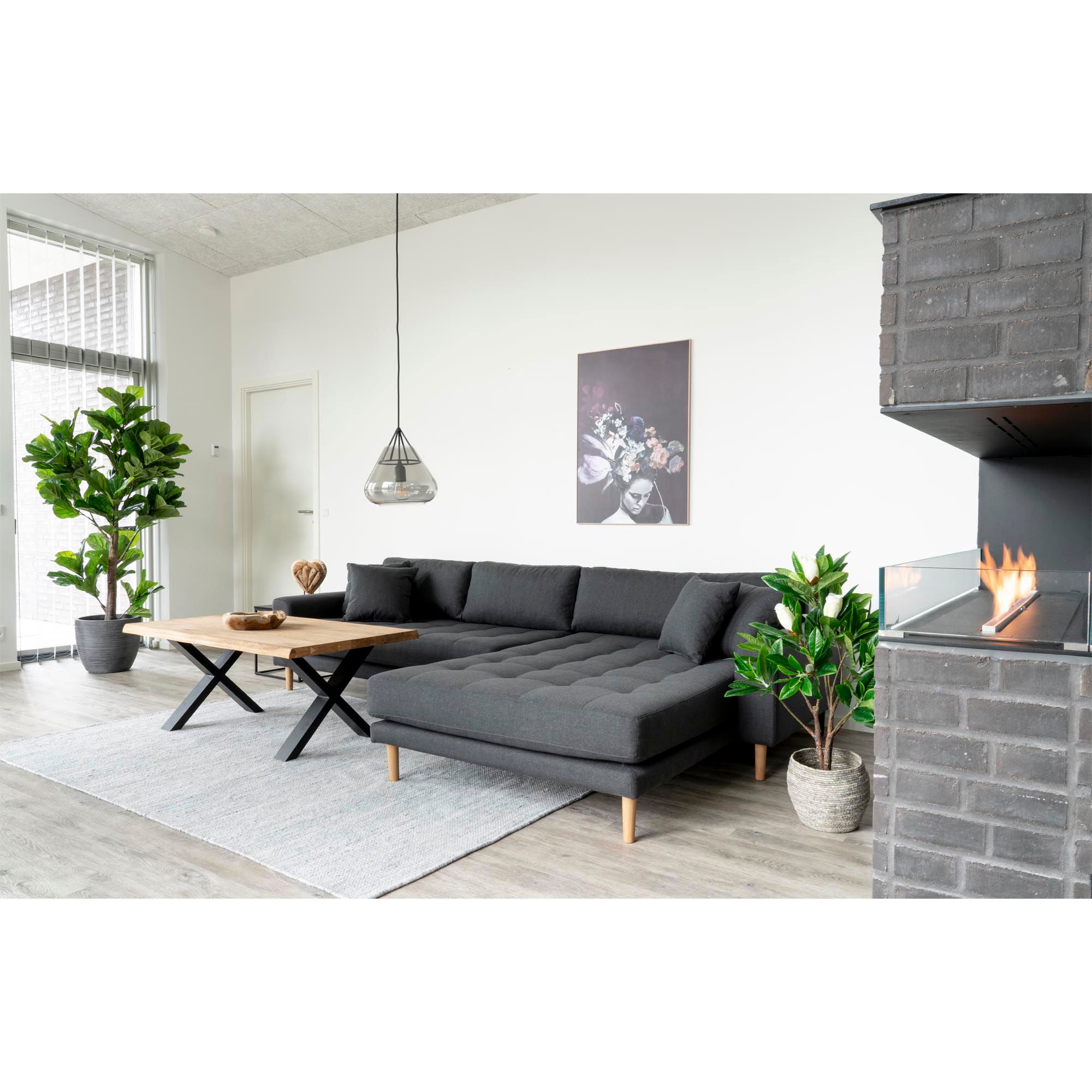 Toulon – Couchtisch mit Baumkante, Eiche geölt, 70×120×50 cm