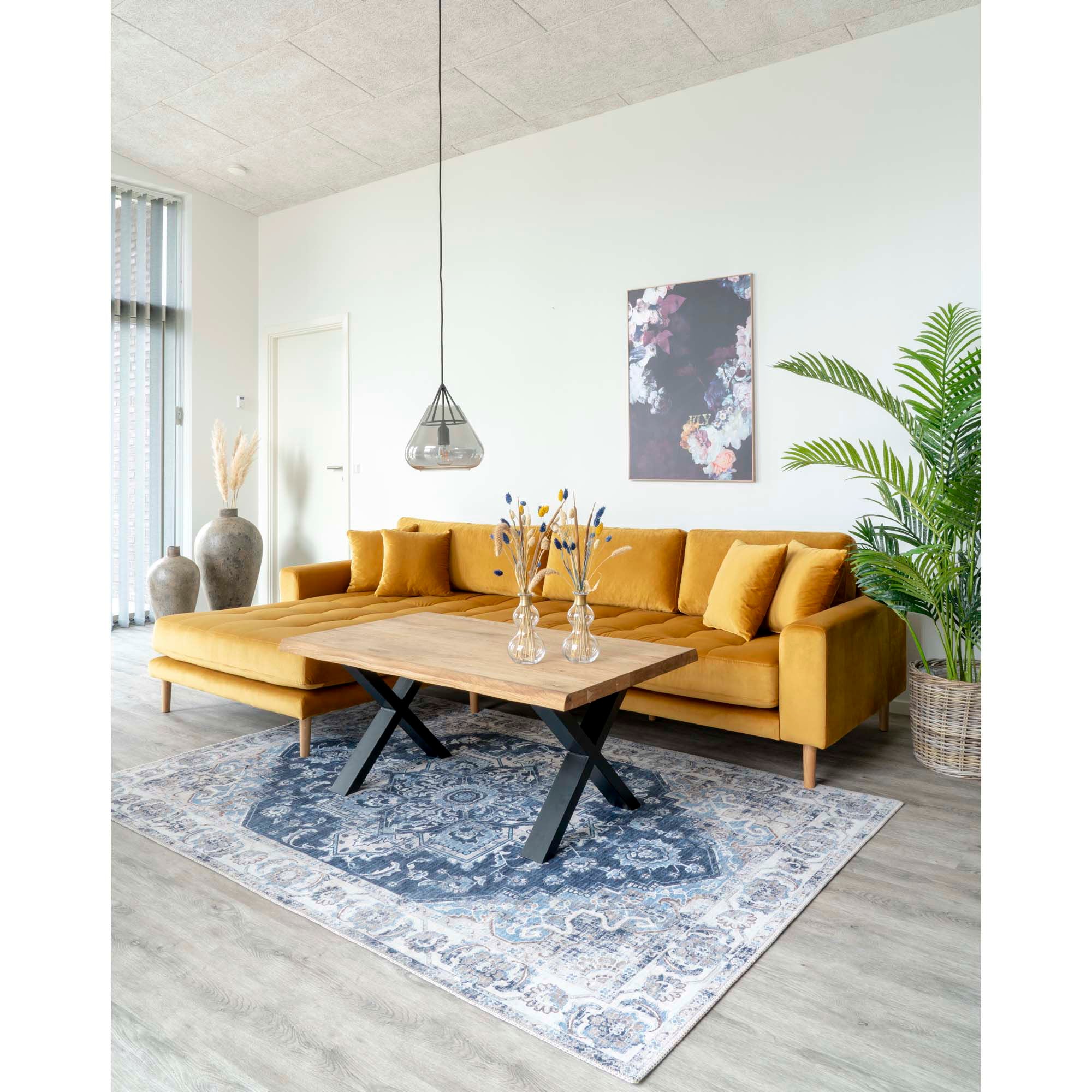 Toulon – Couchtisch mit Baumkante, Eiche geölt, 70×120×50 cm