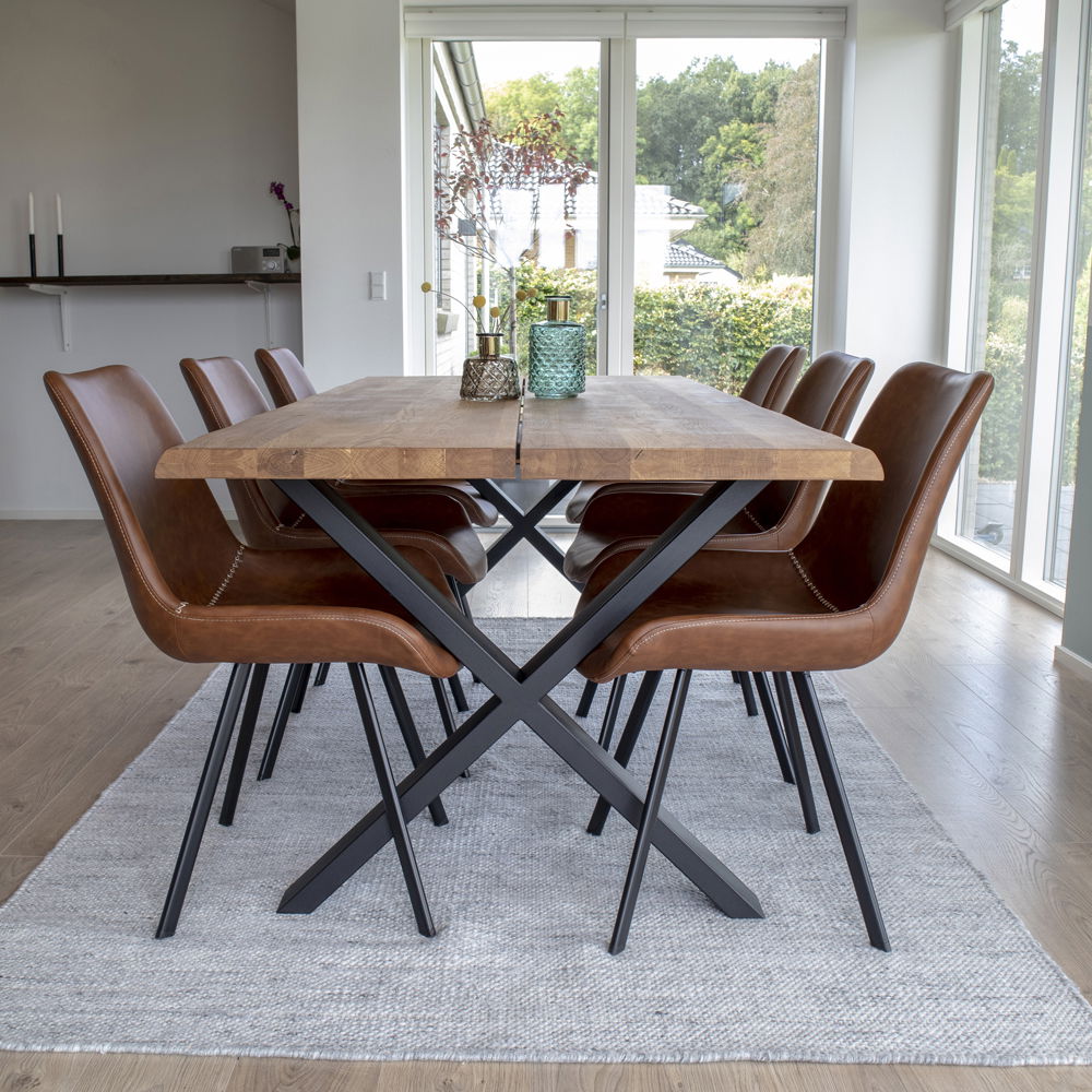 Toulon – Esstisch mit Baumkante, Eiche, 200×95×75 cm