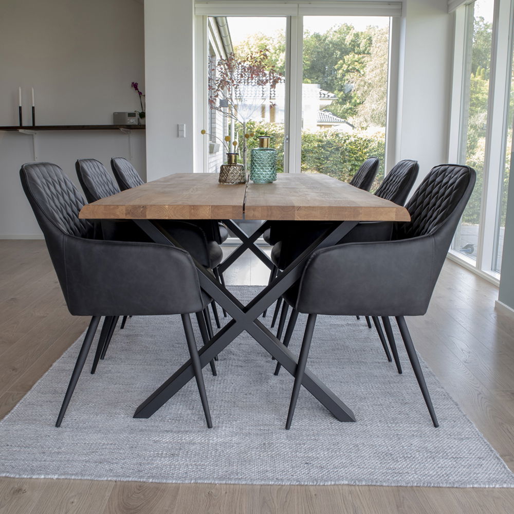 Toulon – Esstisch mit Baumkante, Eiche, 200×95×75 cm