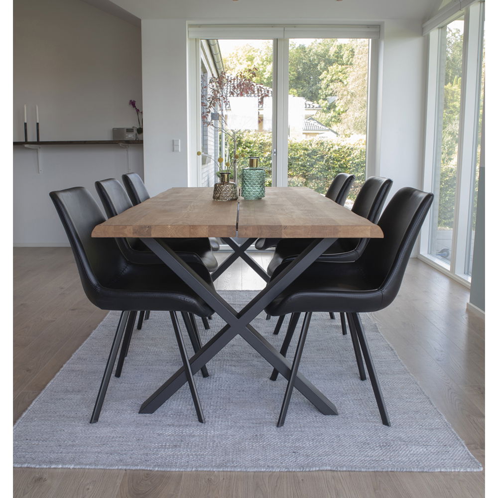 Toulon – Esstisch mit Baumkante, Eiche, 200×95×75 cm