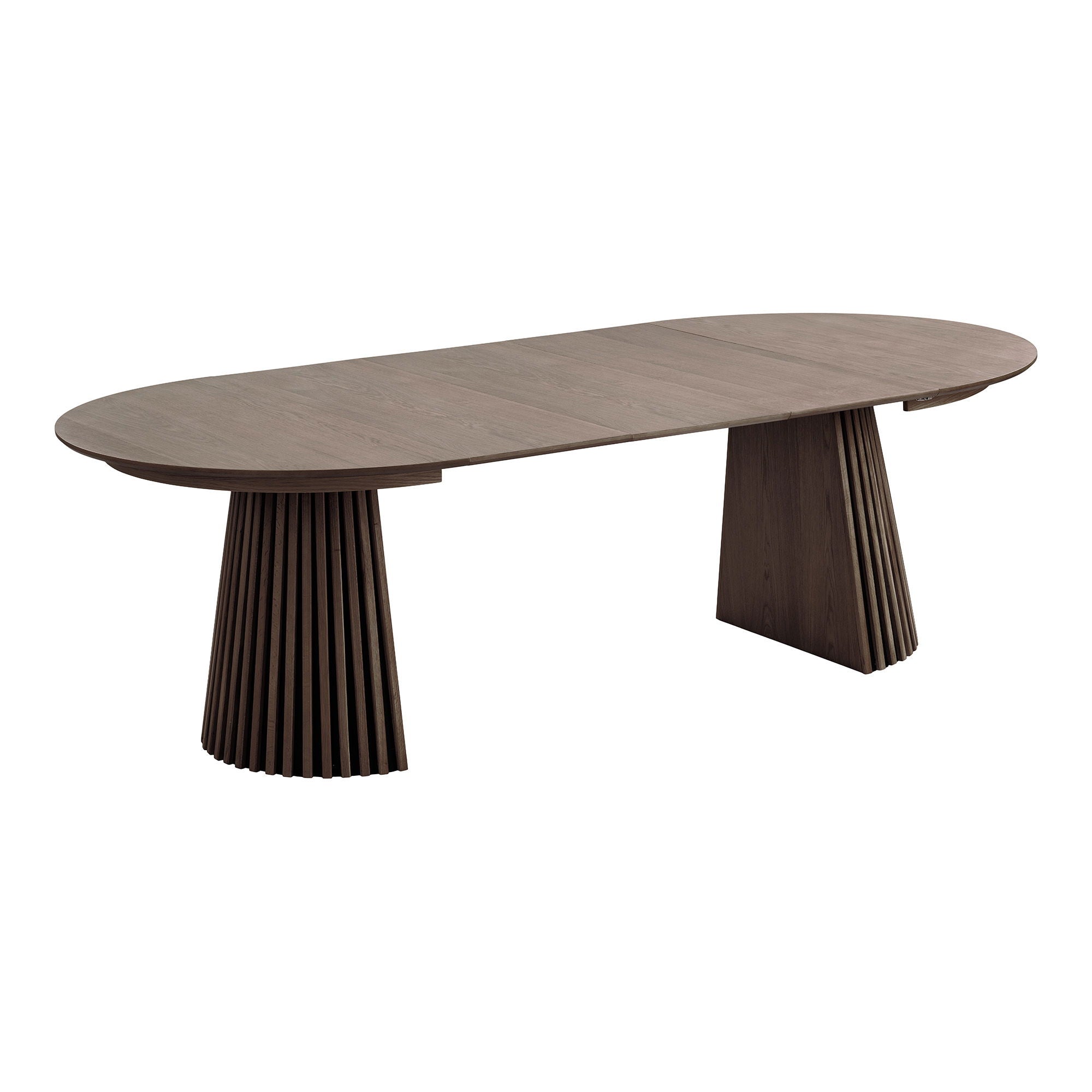 Osaka – Ausziehbarer Esstisch, Eichenfurnier & MDF, Ø120–240 × 75 cm