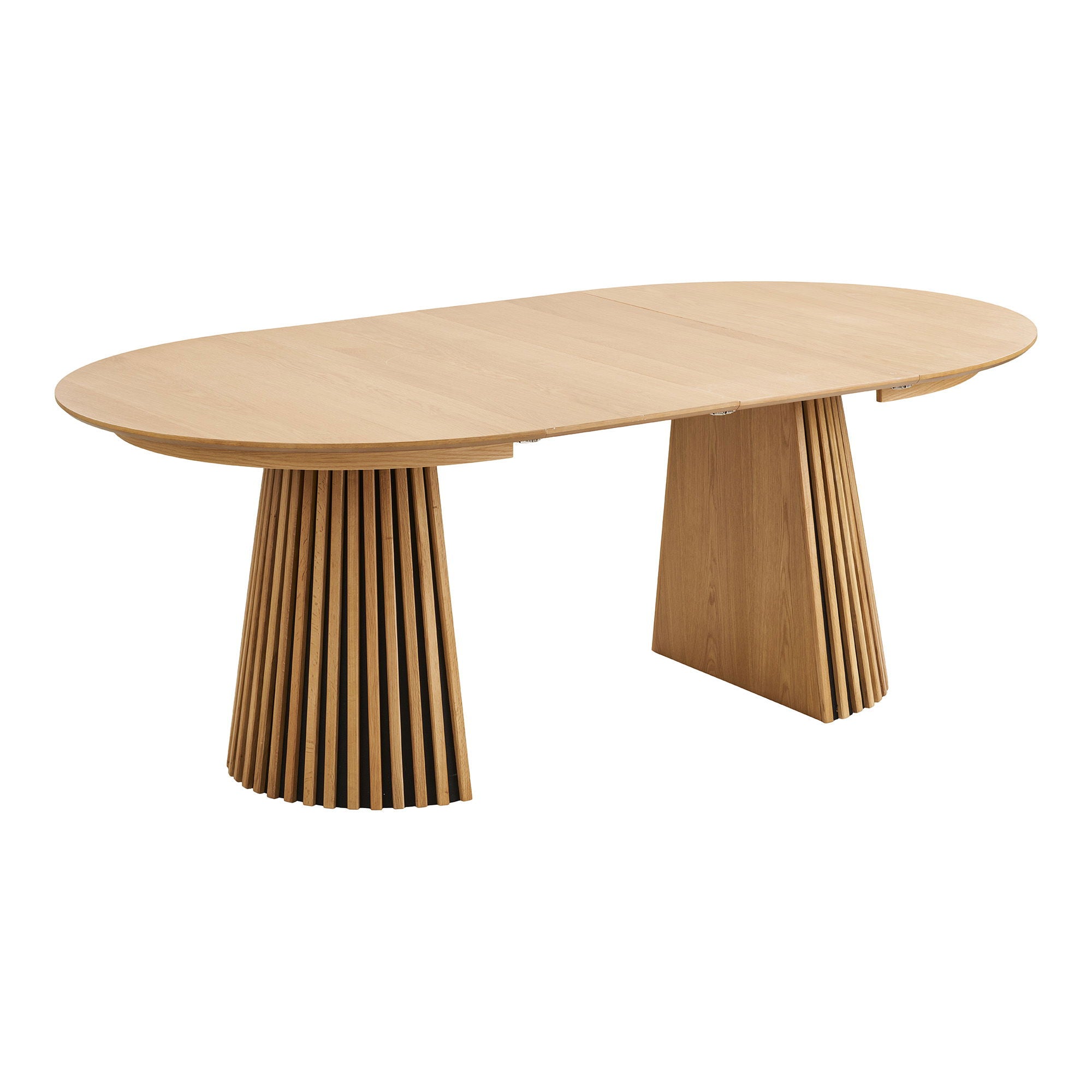 Osaka – Ausziehbarer Esstisch, Eichenfurnier & MDF, Ø120–200 × 75 cm