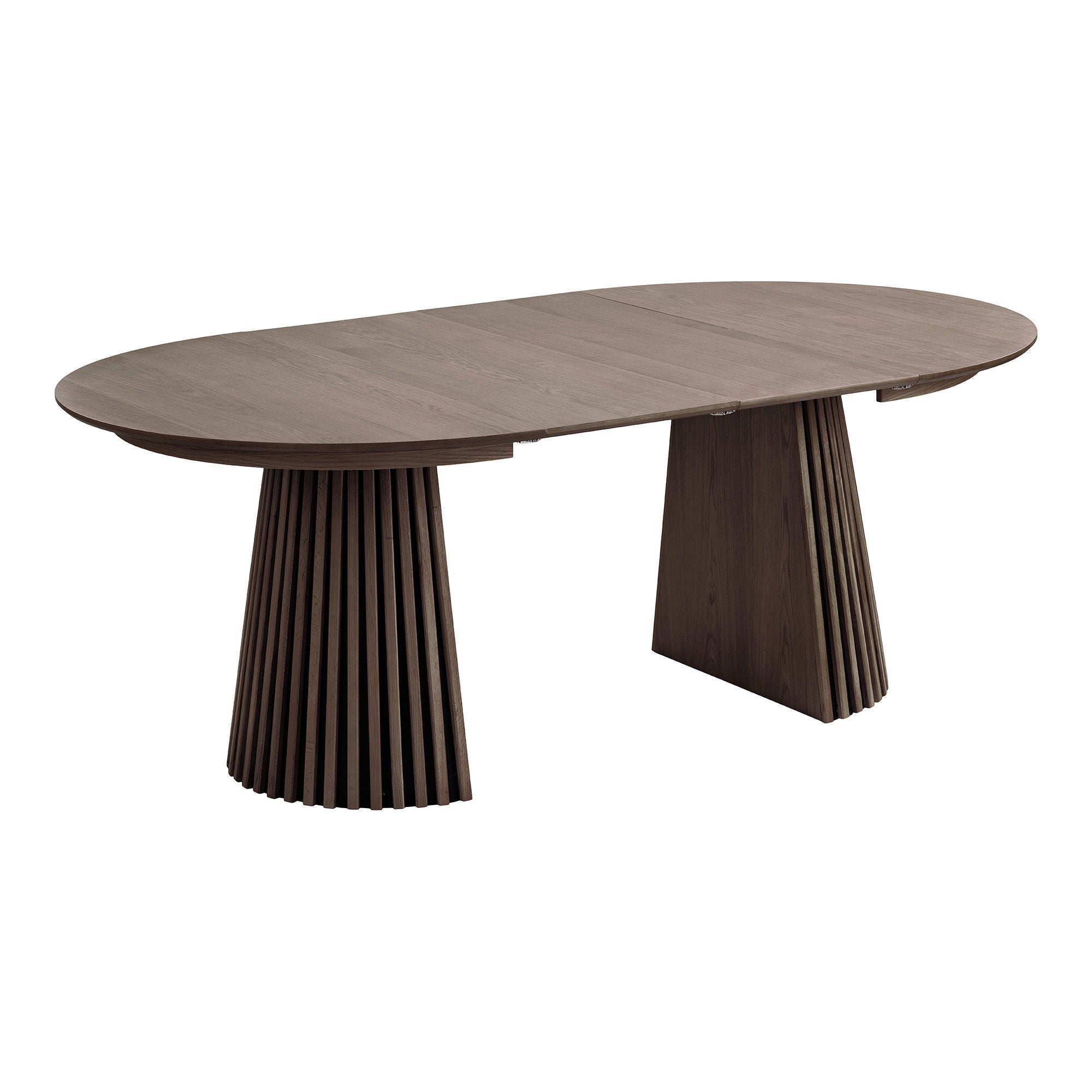 Osaka – Ausziehbarer Esstisch, Eichenfurnier & MDF, Ø120–200 × 75 cm