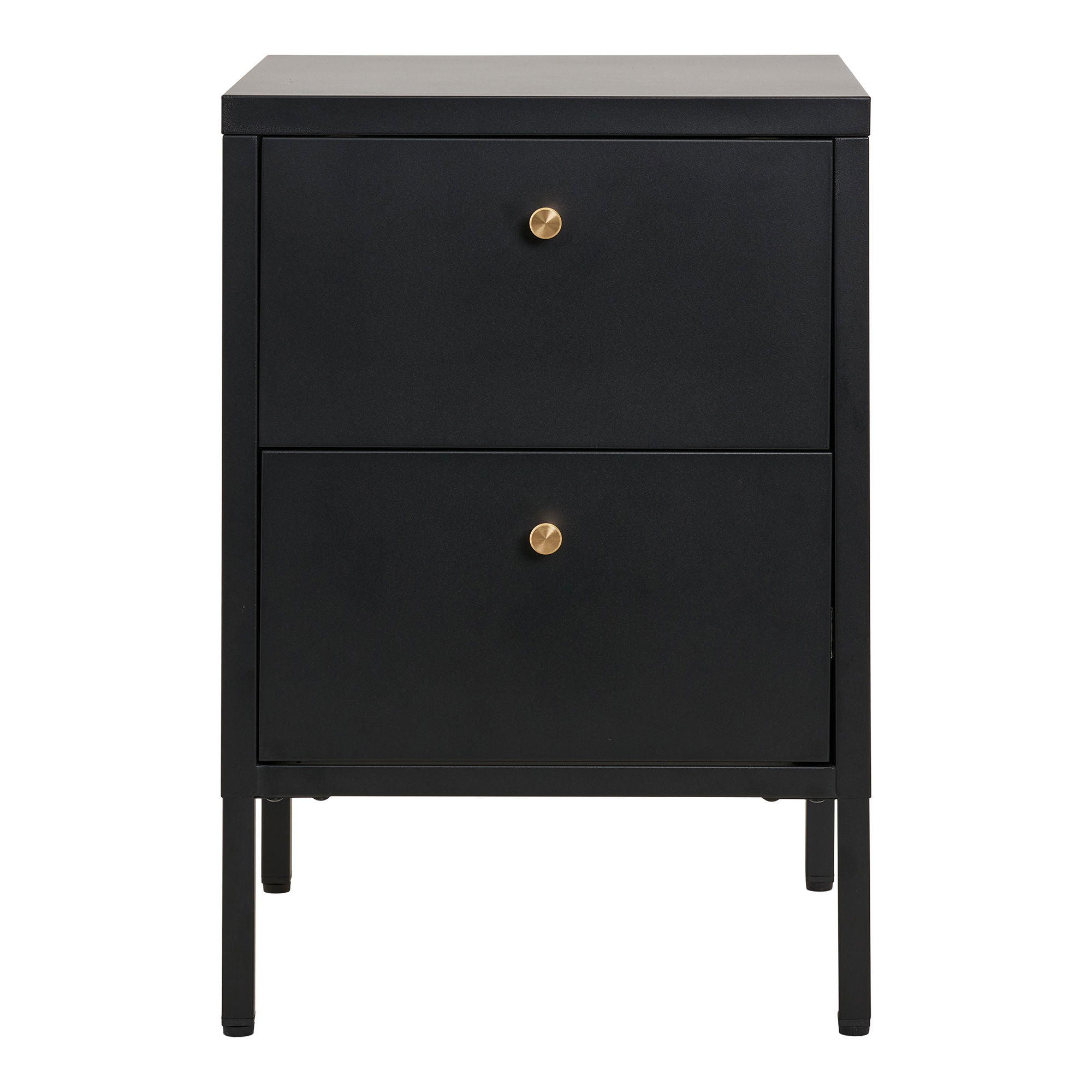 Dalby – Kommode mit 2 Schubladen, Stahl, 40 × 40 × 60 cm