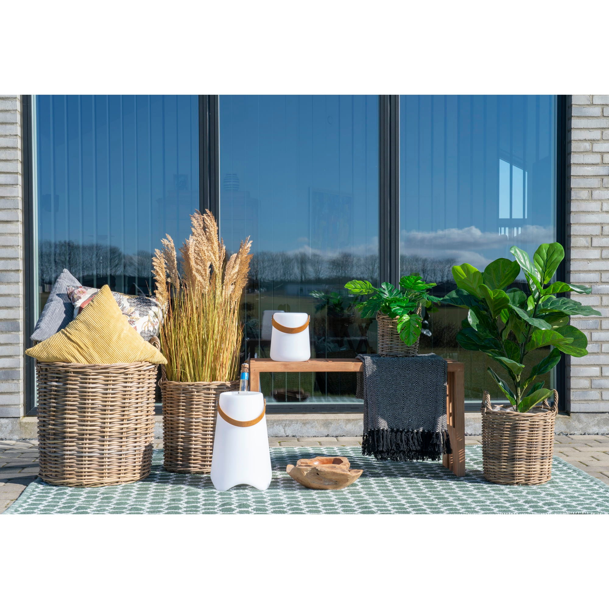 Caor – Körbe aus Kubu Rattan, natur, Set aus 4