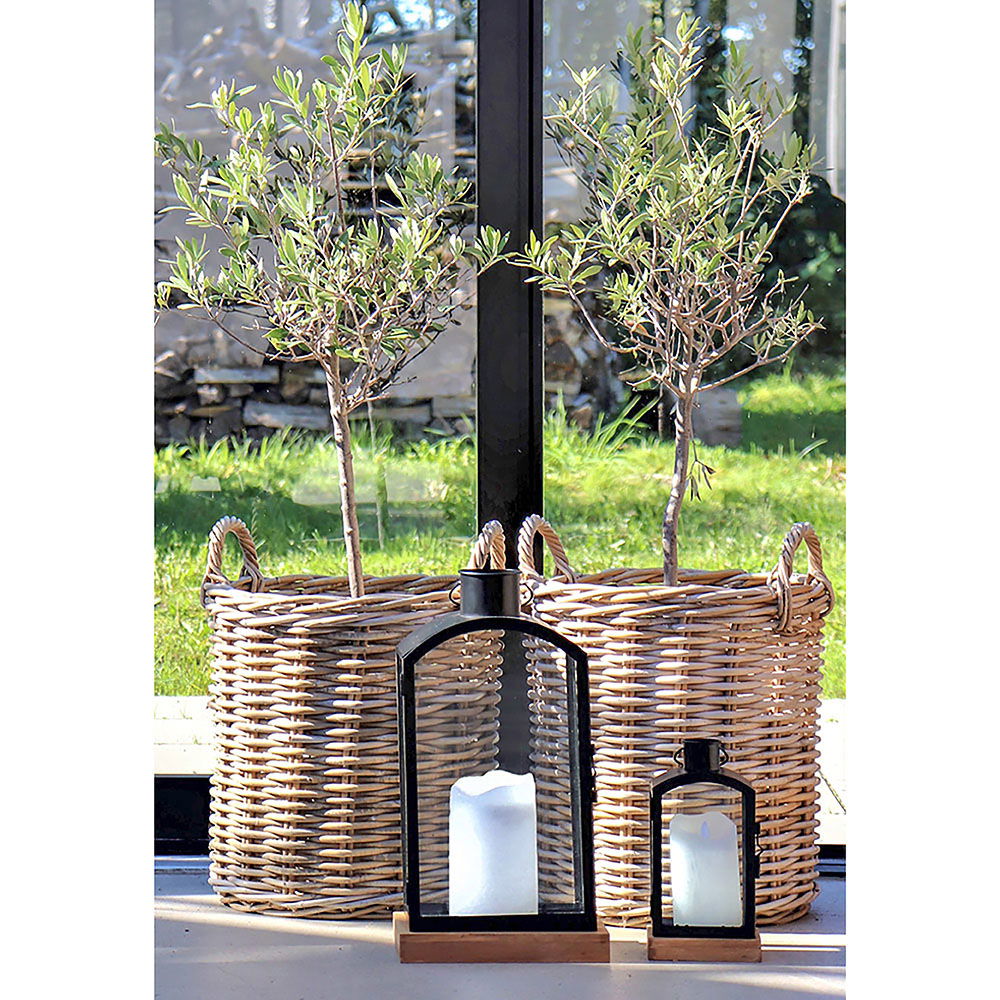 Indo – Körbe aus Kubu Rattan, natur, Set aus 2