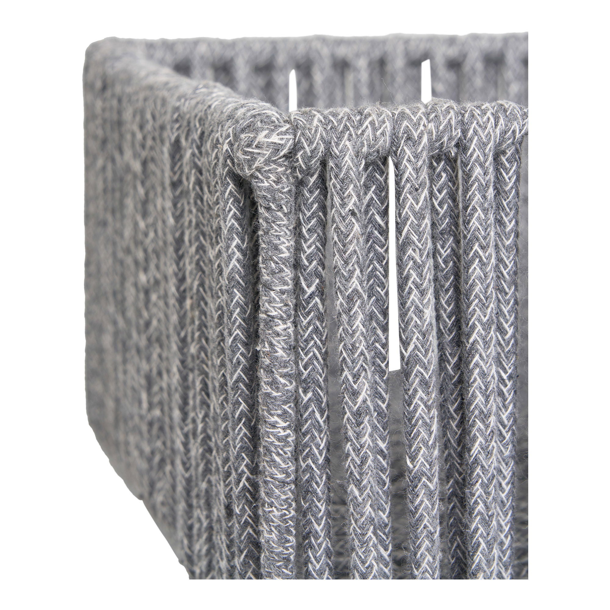 Arese – Aufbewahrungskörbe aus Baumwollseil und Metall, grau, Set aus 3