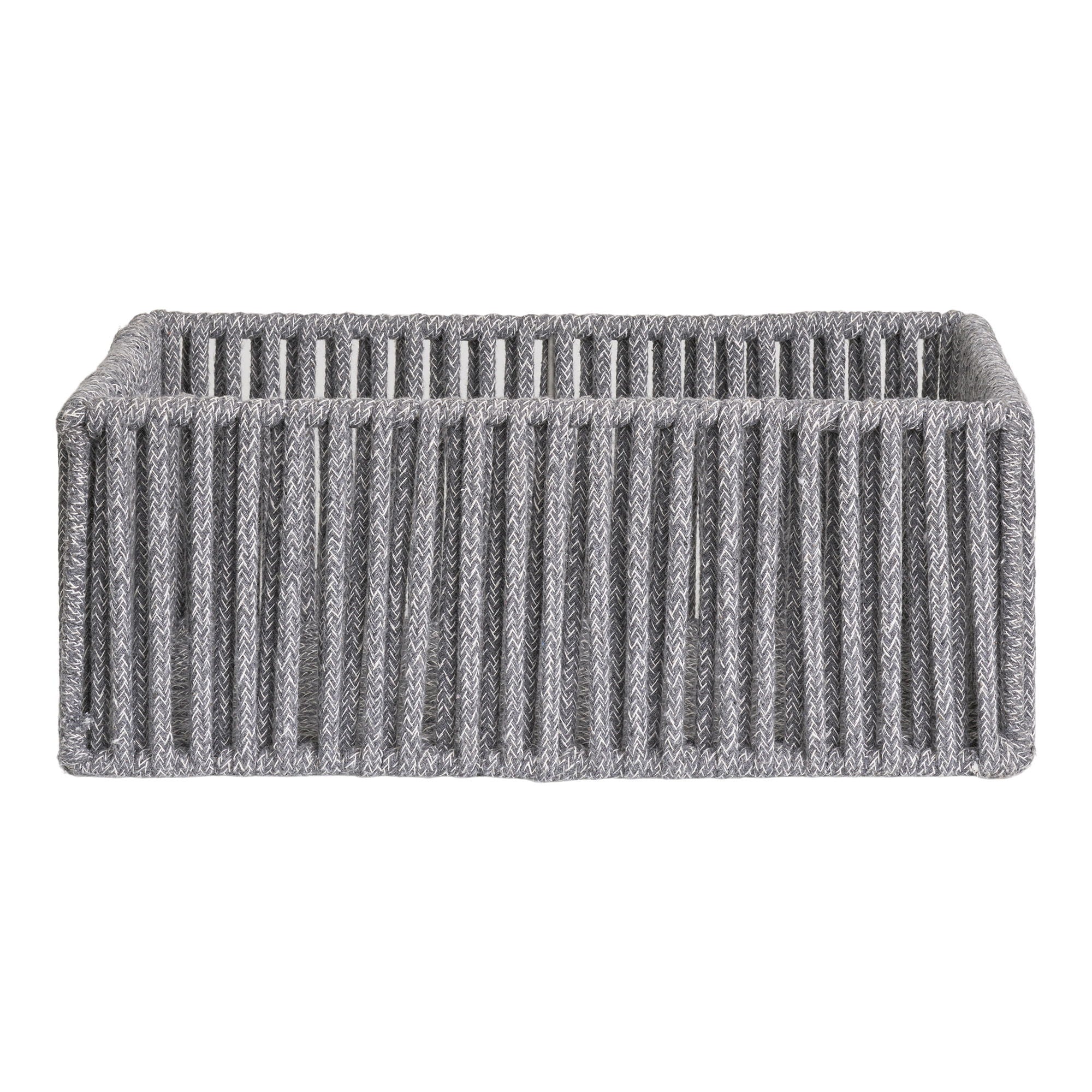 Arese – Aufbewahrungskörbe aus Baumwollseil und Metall, grau, Set aus 3