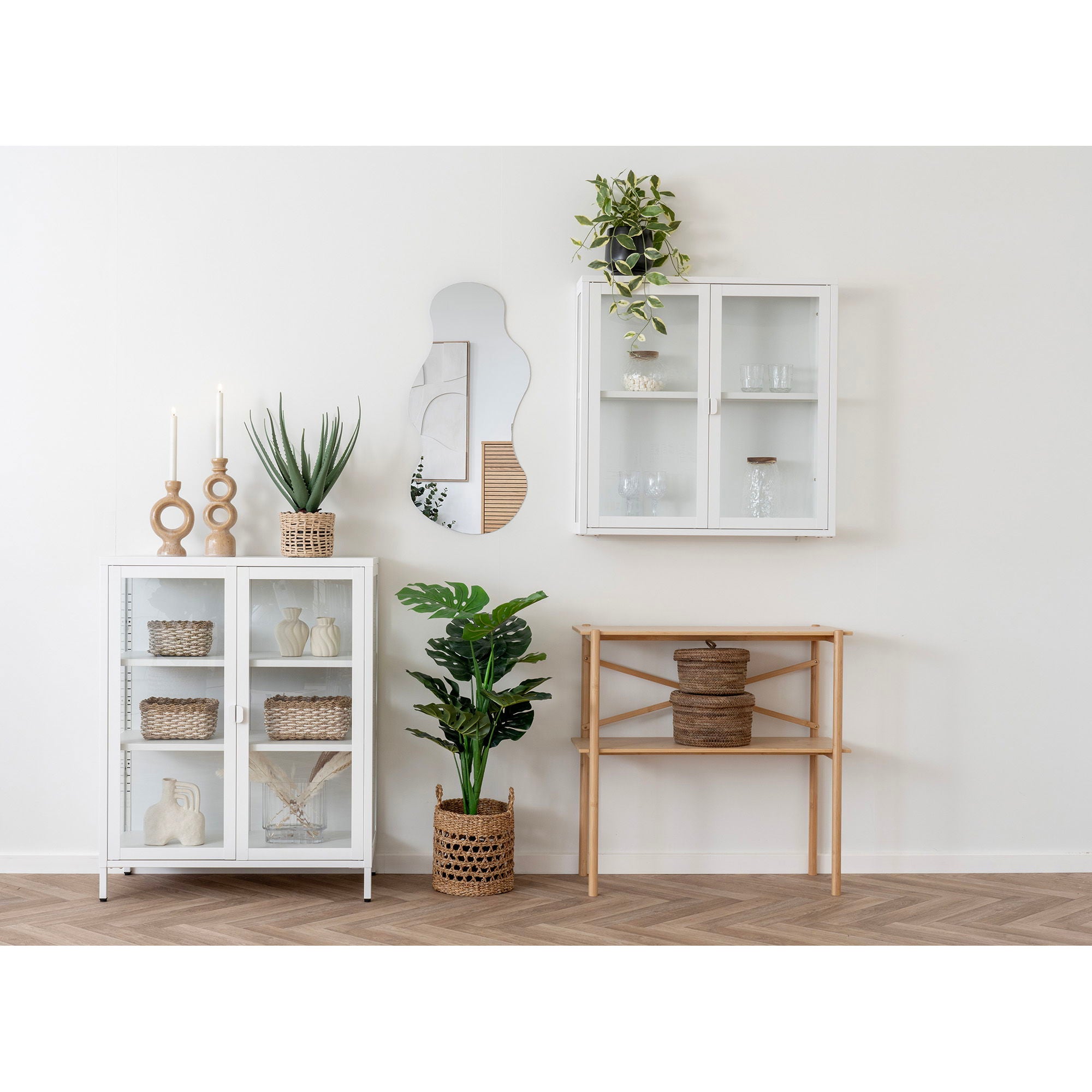 Desio – Körbe mit Deckel aus Bananenblatt, natur, Set aus 2