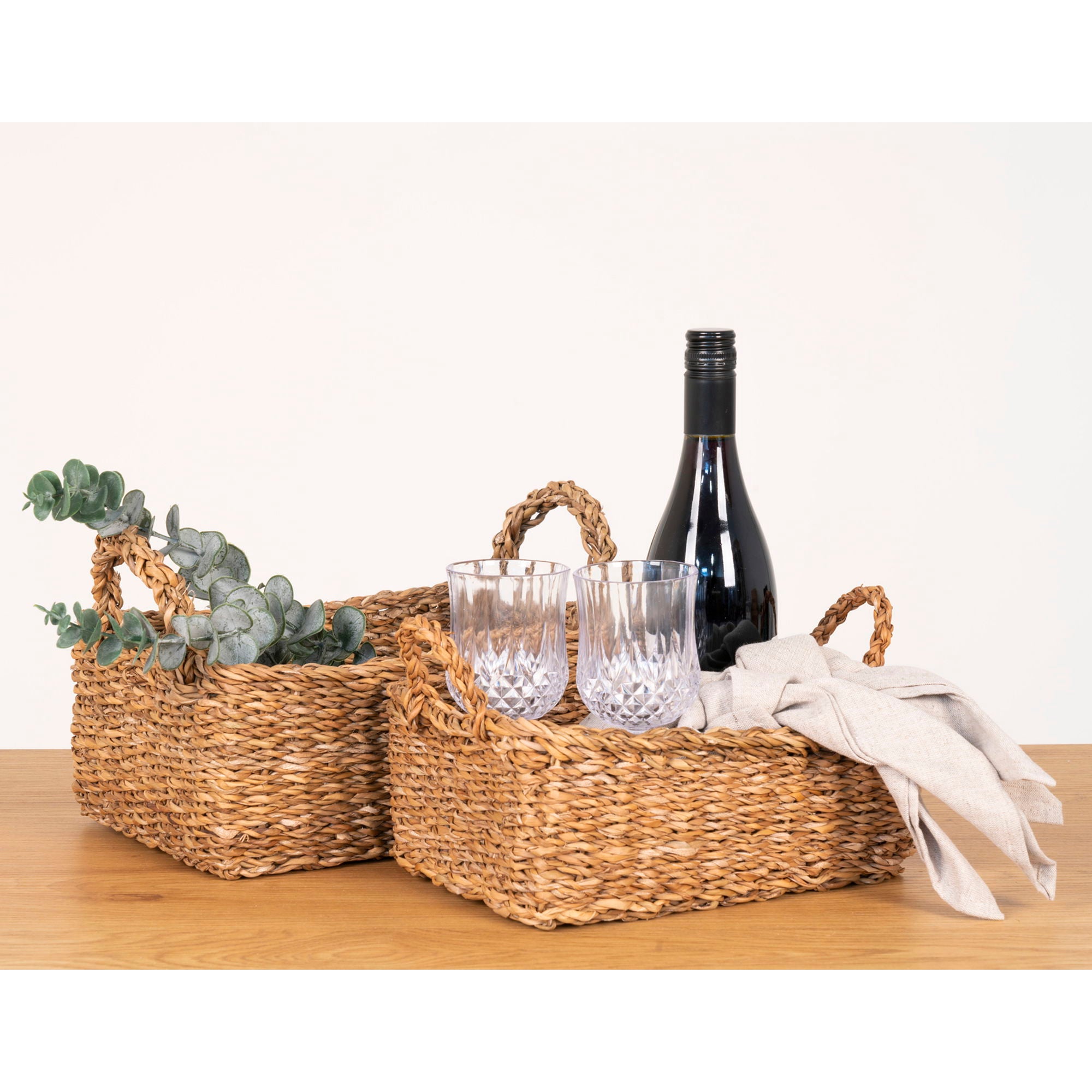 Morella – Korb-Set aus Seegras, natur, 2-teilig