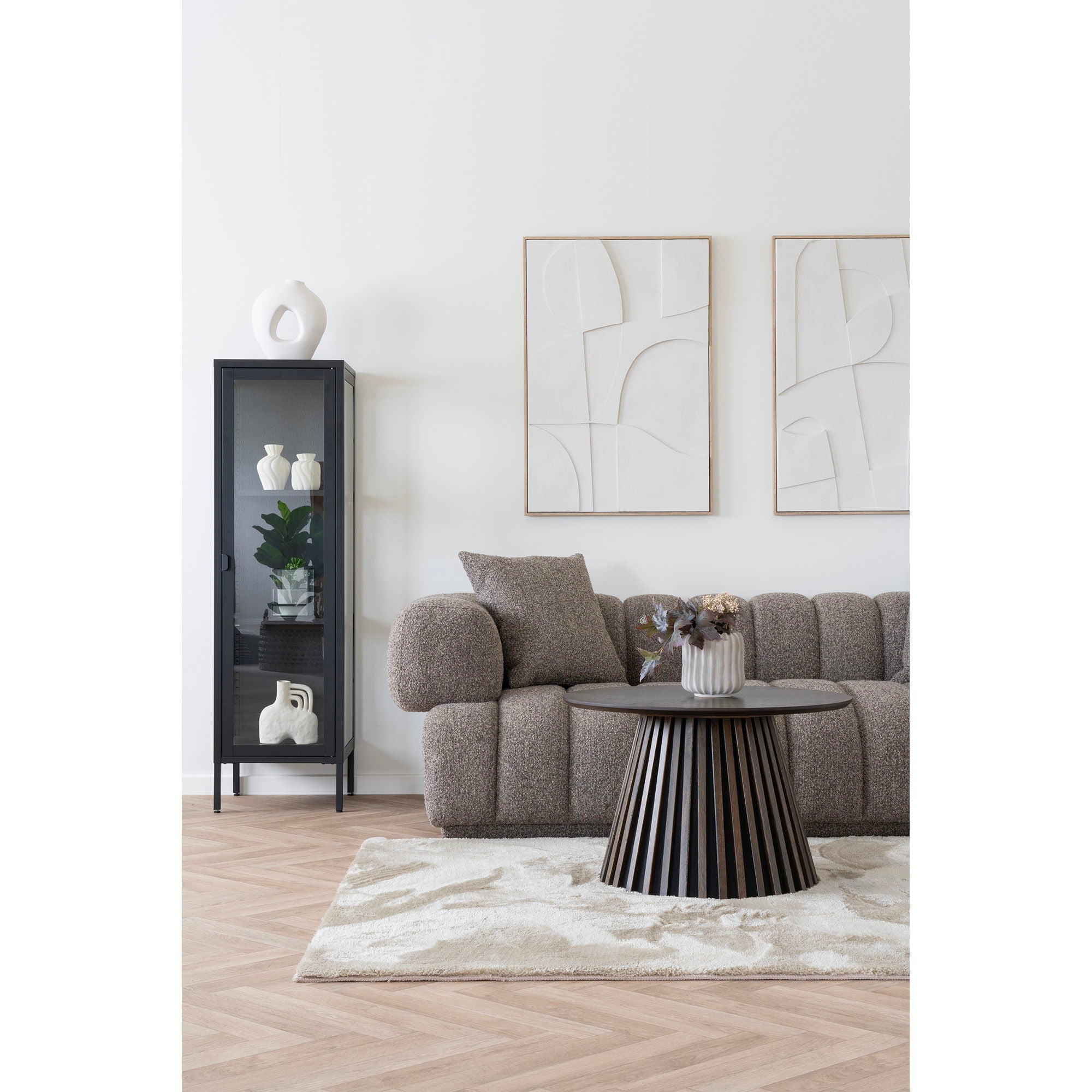 Curvy – Vasen-Set aus Keramik, weiß, 2-teilig