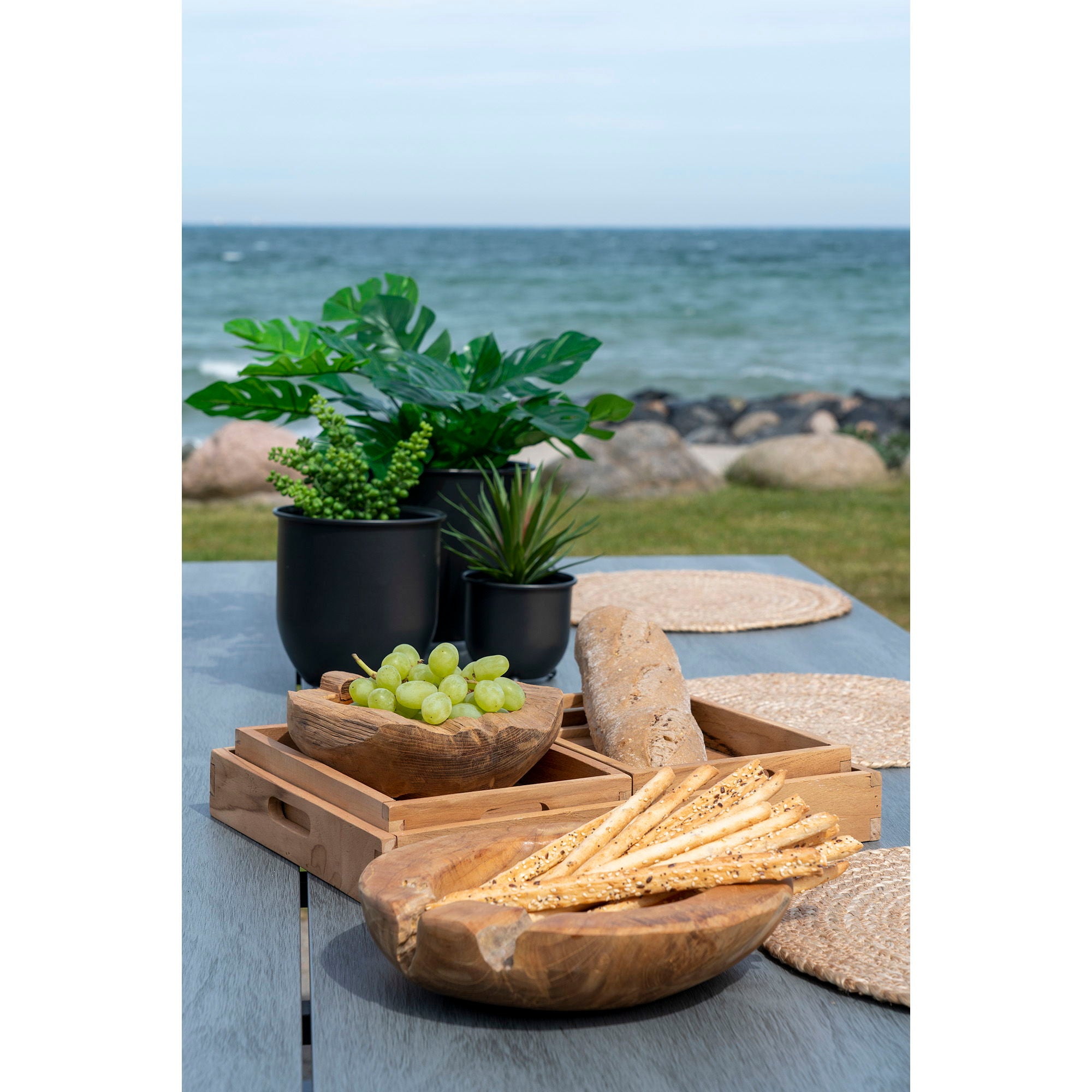 Rio Schale – Schale aus Teakholz, natur, ø30×10 cm