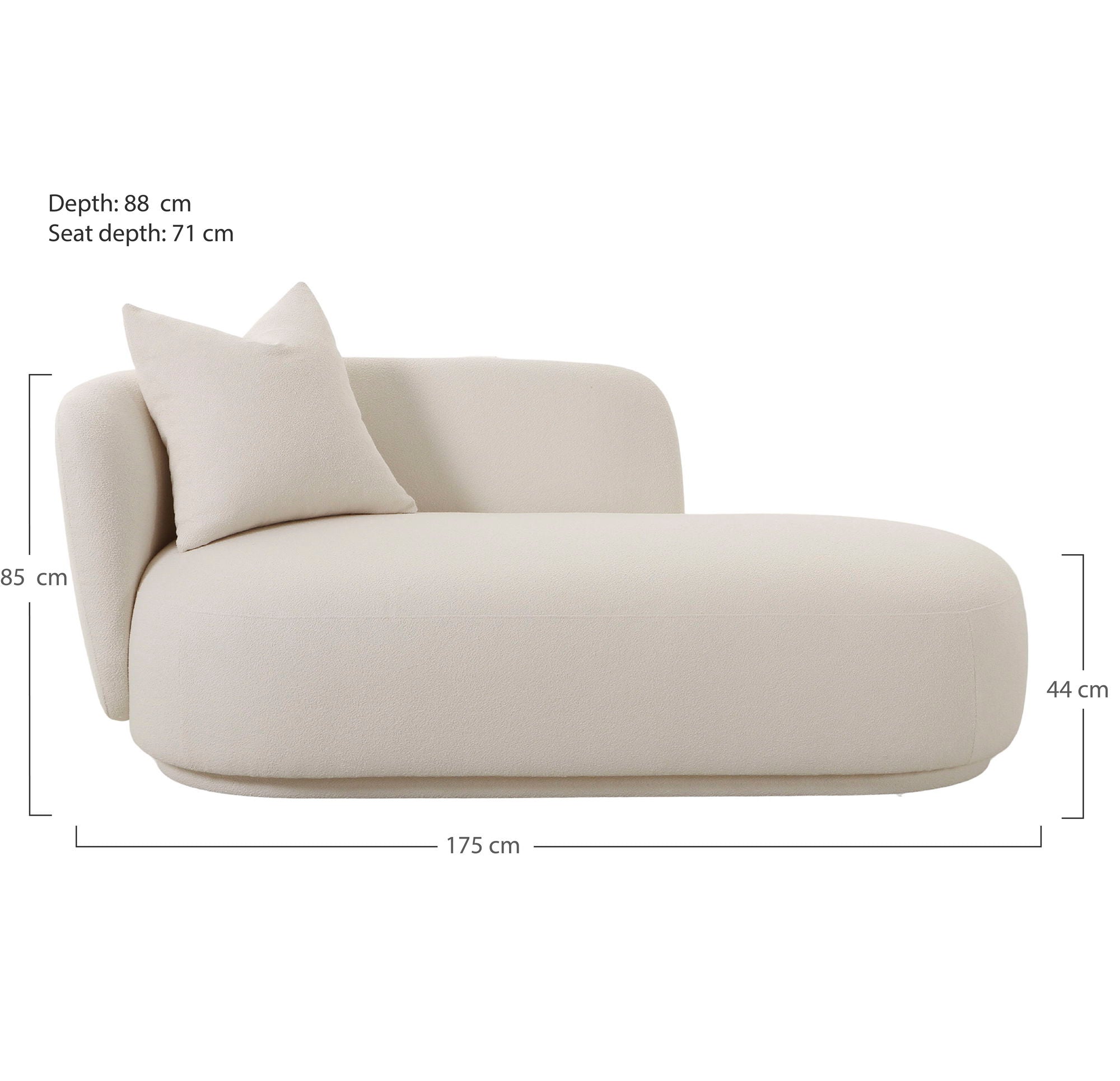 Mykonos – Loungesessel mit Kissen, Beige
