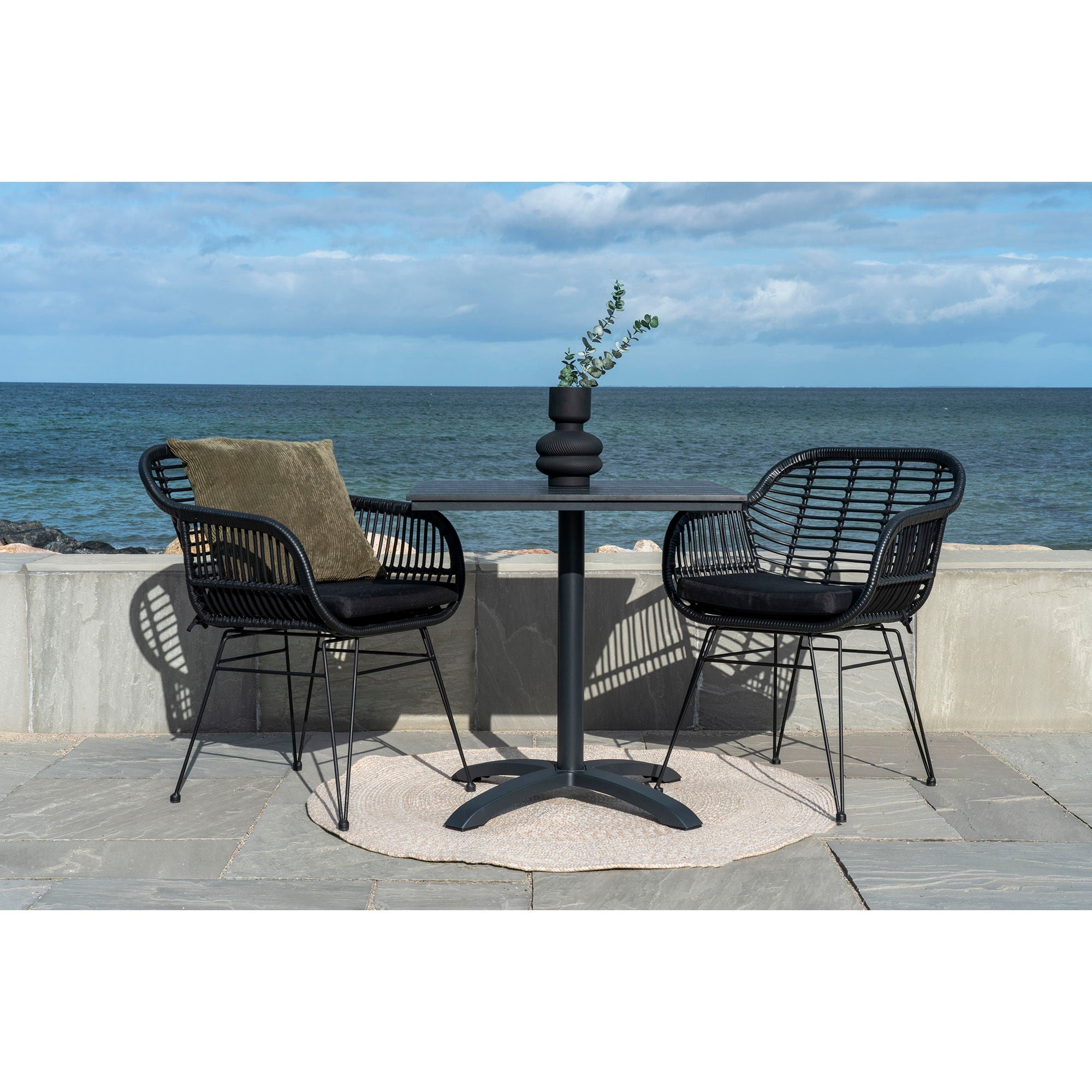 Trieste Esszimmerstuhl 2er Set – PP & Stahl, für drinnen & draußen