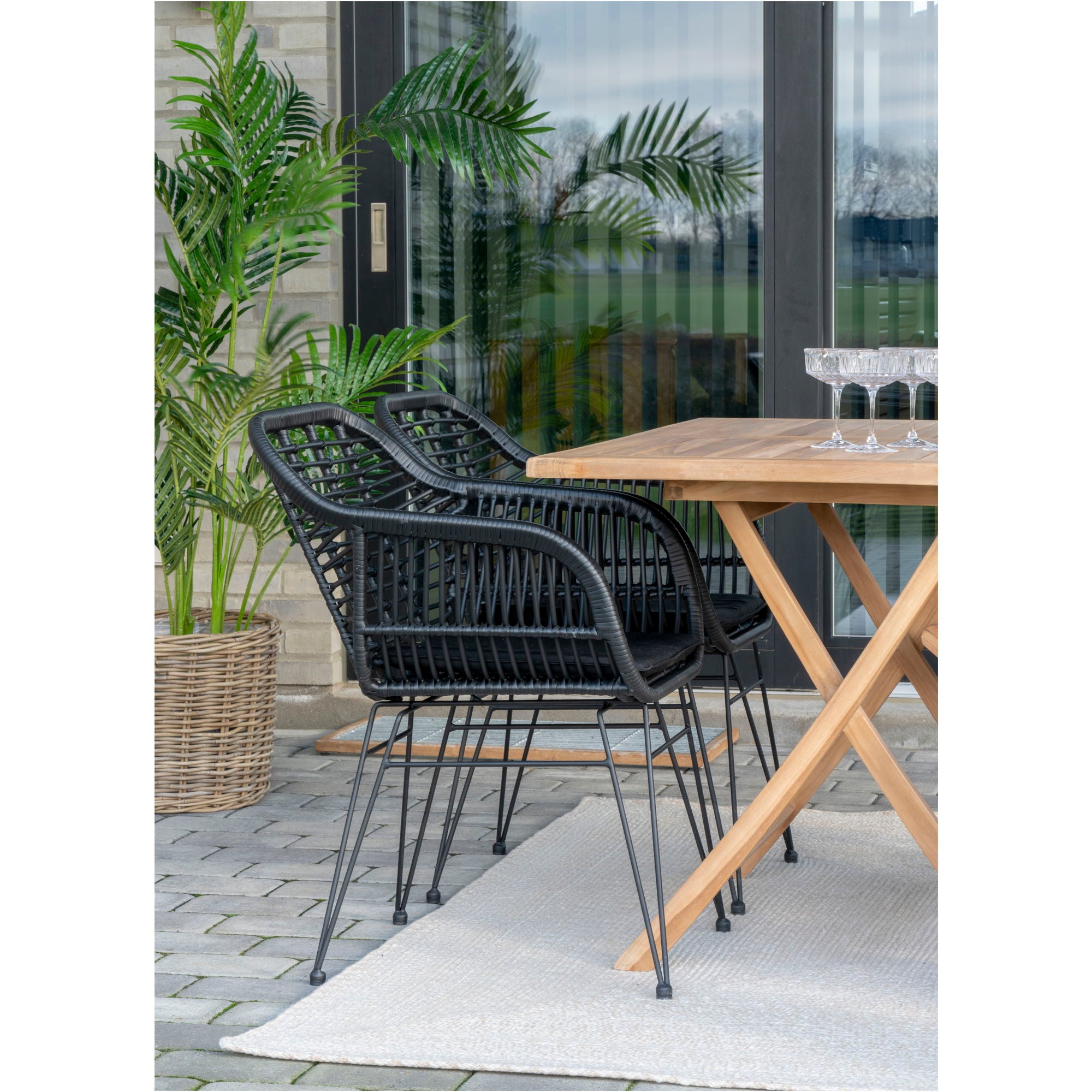Trieste Esszimmerstuhl 2er Set – PP & Stahl, für drinnen & draußen