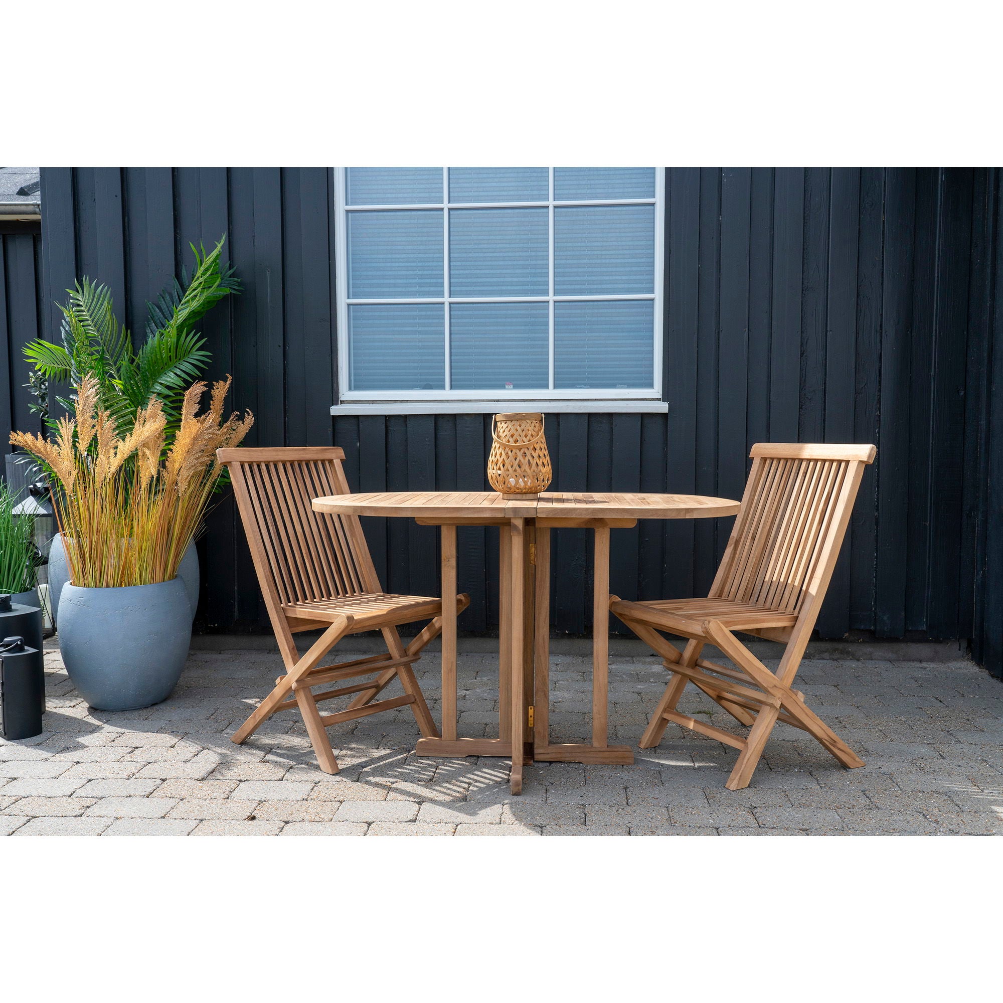 Toledo Gartenstuhl 2er Set – Teak, natur, klappbar