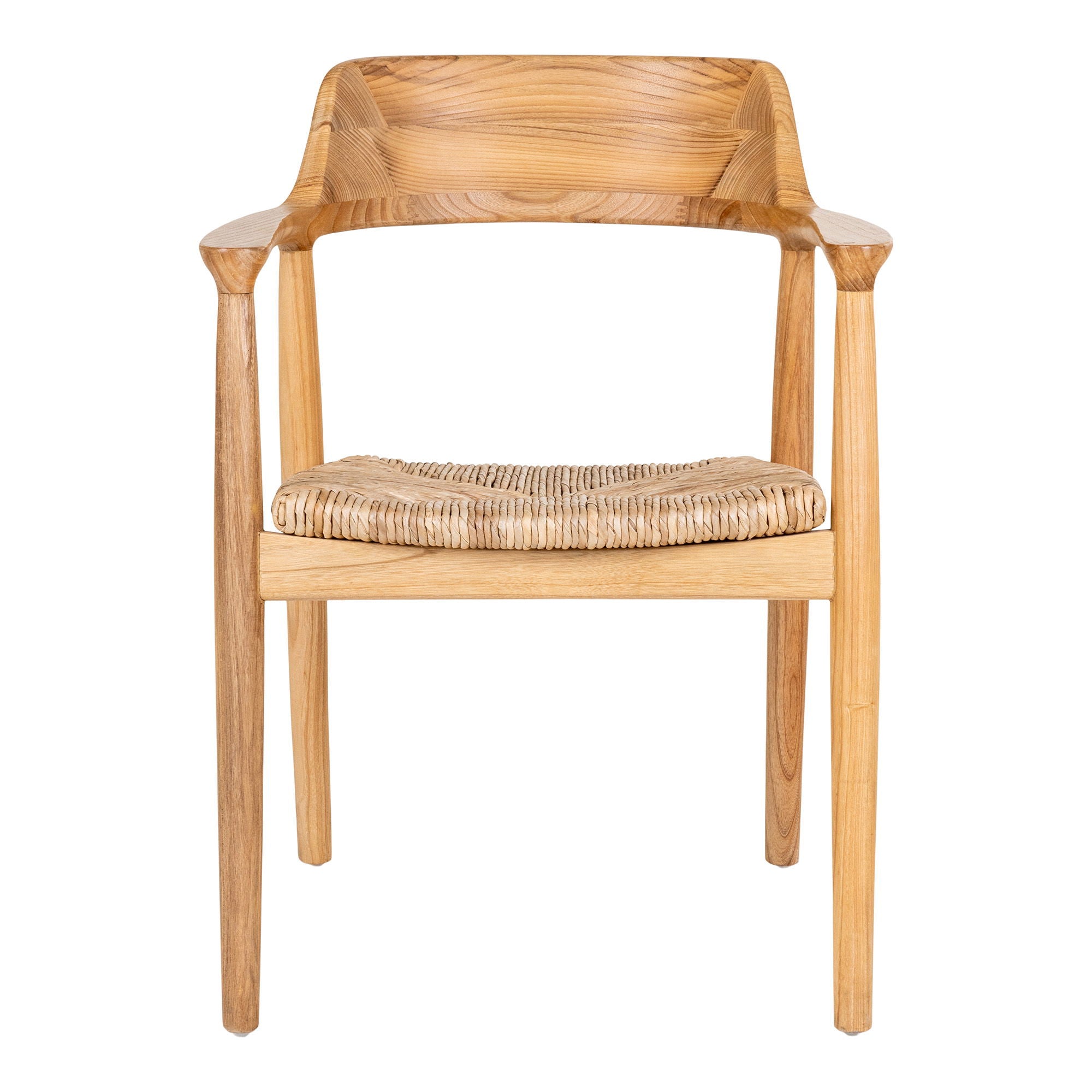 Getafe Stuhl 2er Set – Sungkai Holz & Bananenblatt, natur
