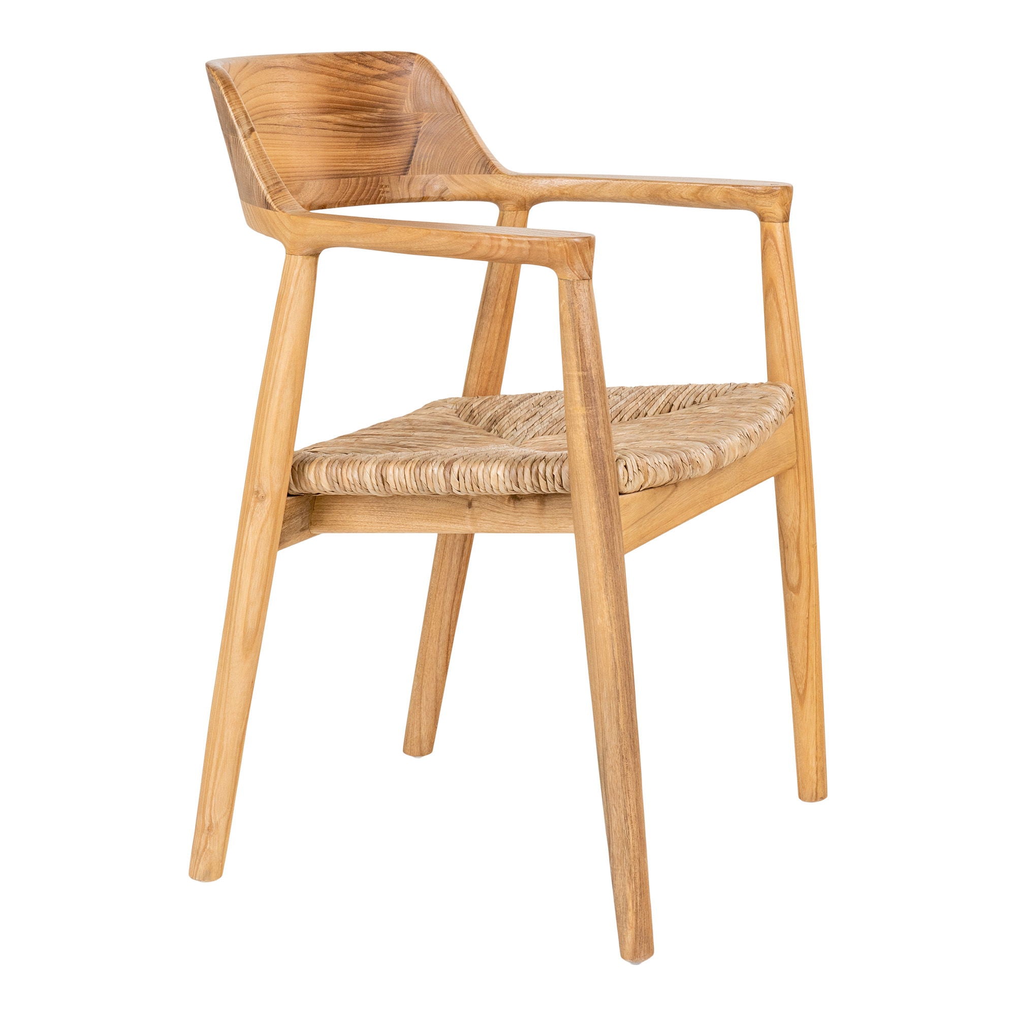 Getafe Stuhl 2er Set – Sungkai Holz & Bananenblatt, natur
