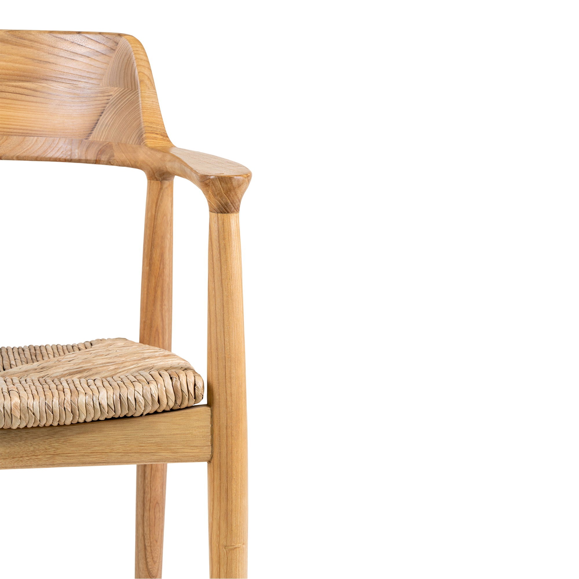 Getafe Stuhl 2er Set – Sungkai Holz & Bananenblatt, natur