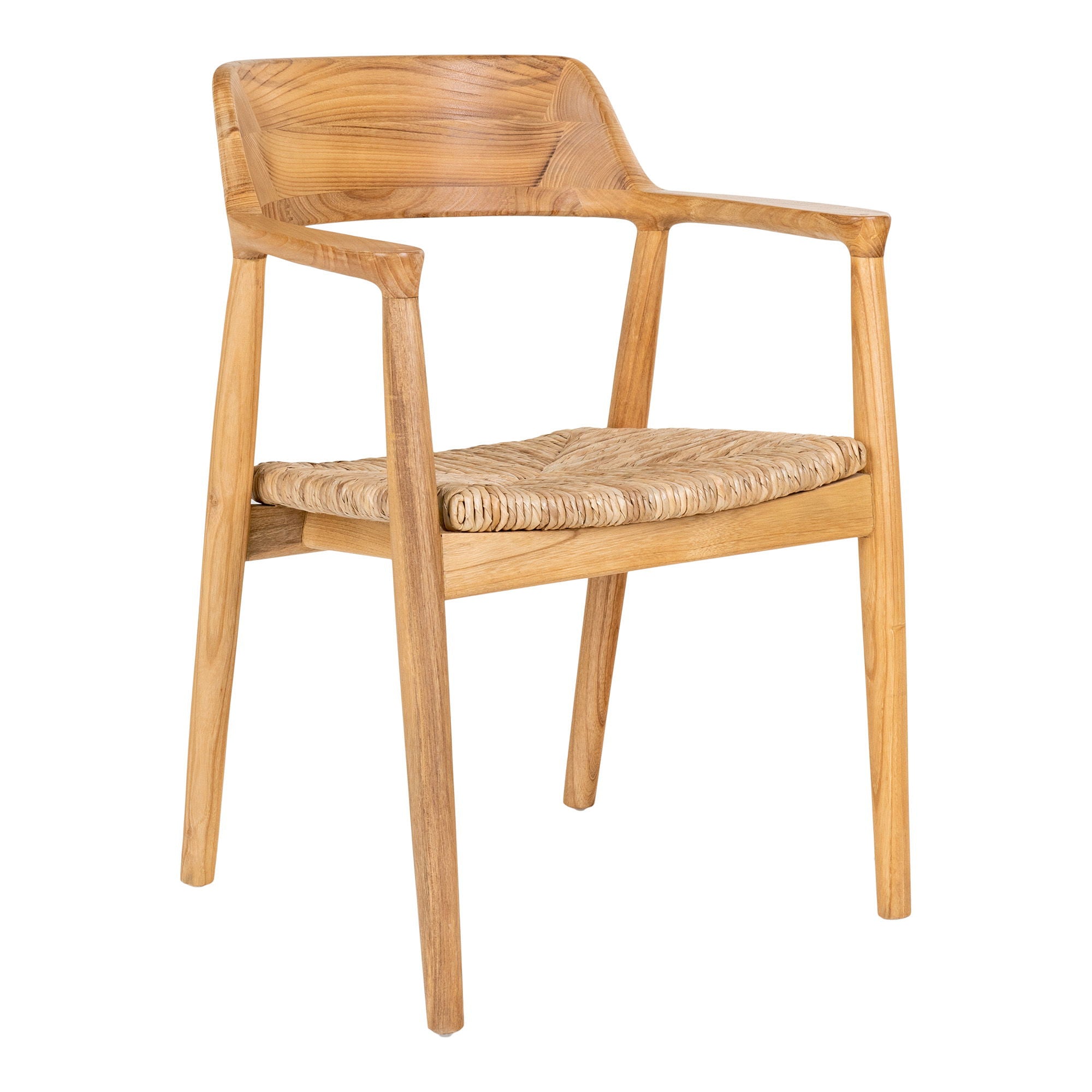 Getafe Stuhl 2er Set – Sungkai Holz & Bananenblatt, natur