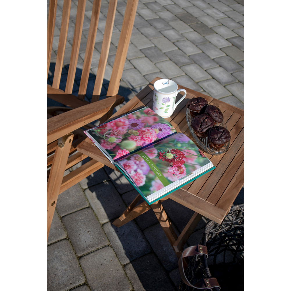 Bilbao Beistelltisch – 50×50 cm, Teakholz, natur