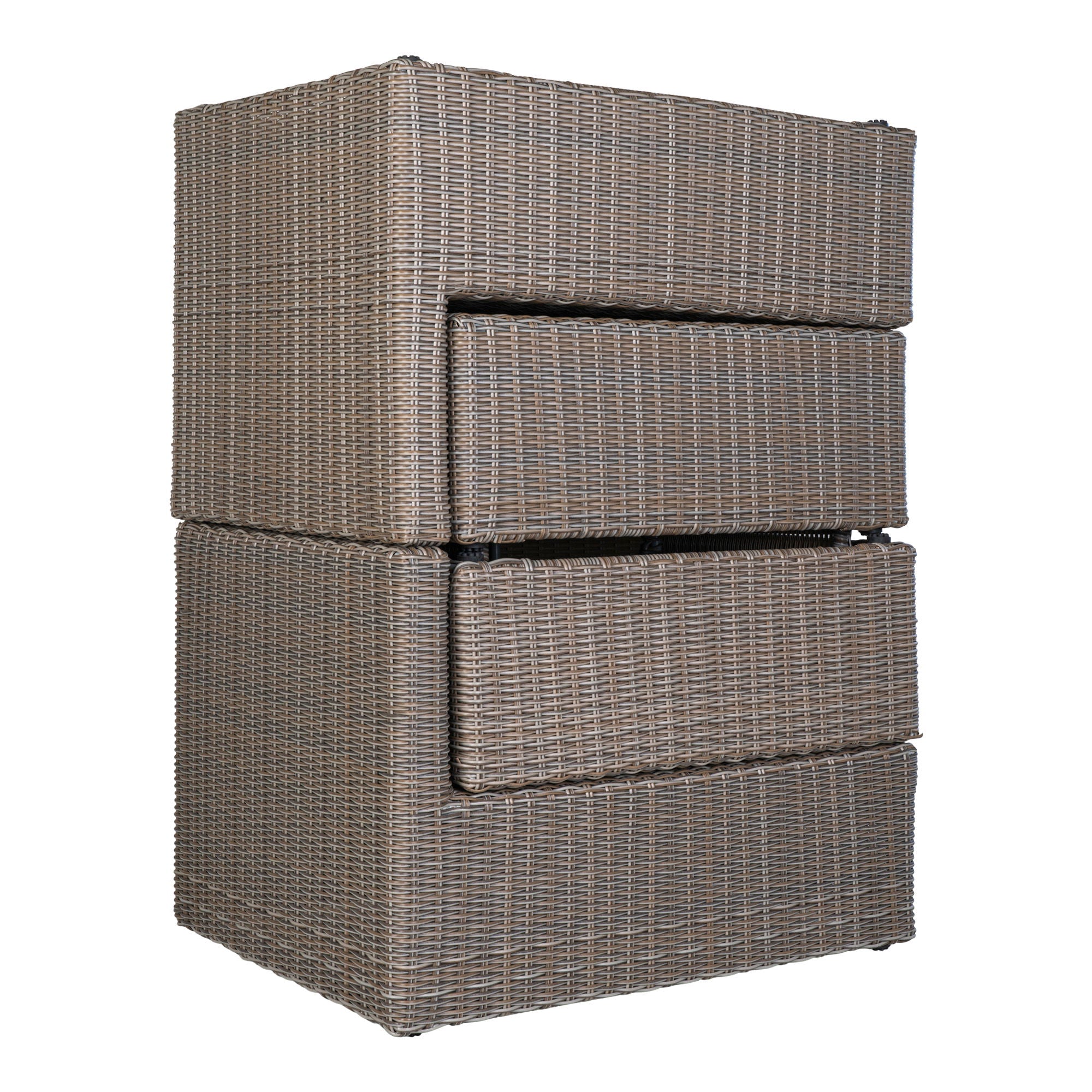 Rossi Lounge Set – Gartenlounge aus Polyrattan, Grau
