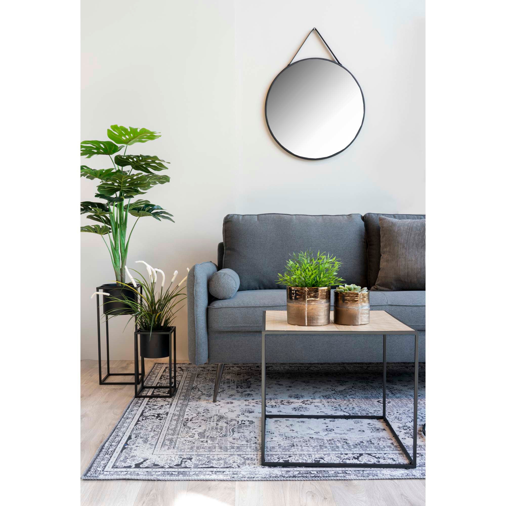 Marla – Blumentopf-Set aus Stahl, Schwarz, 2-teilig